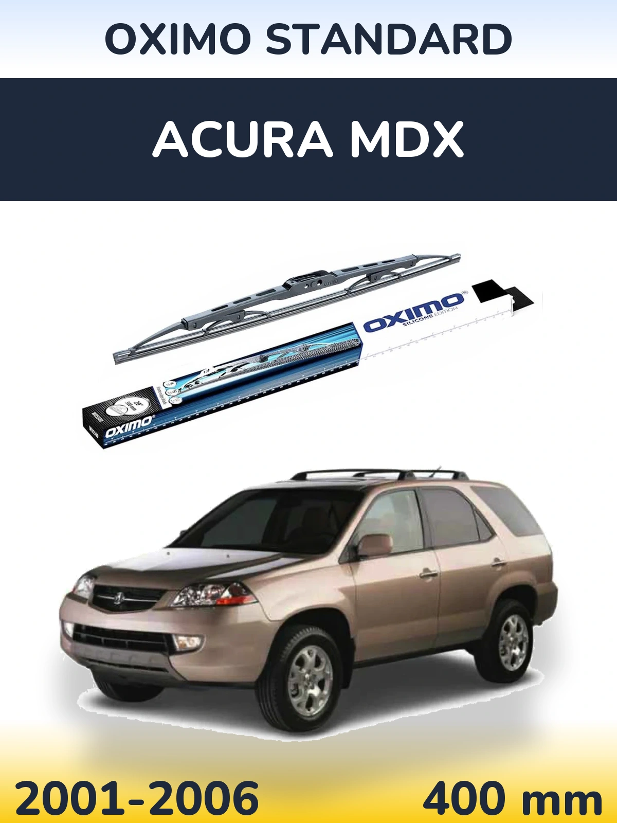 Zadní stěrač Oximo Standard 400 mm pro Acura MDX 2001-2006