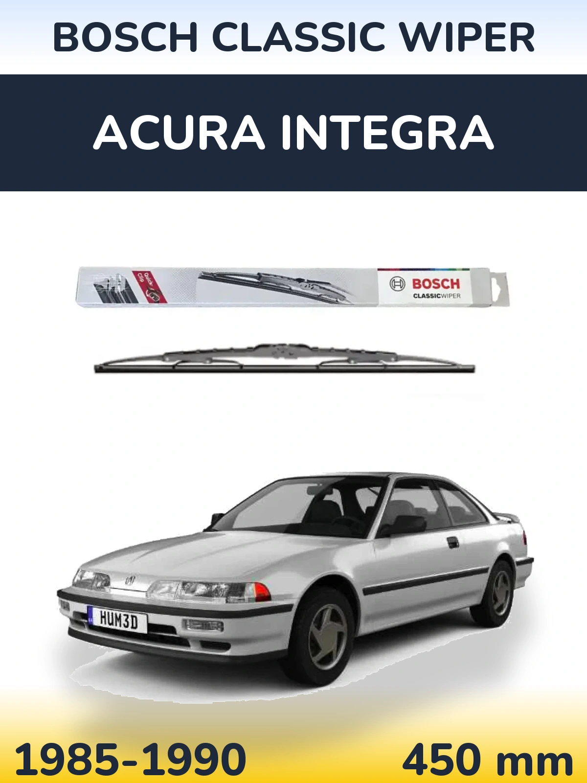 Zadní stěrač BOSCH Classic Wiper 450 mm pro Acura Integra 1985-1990