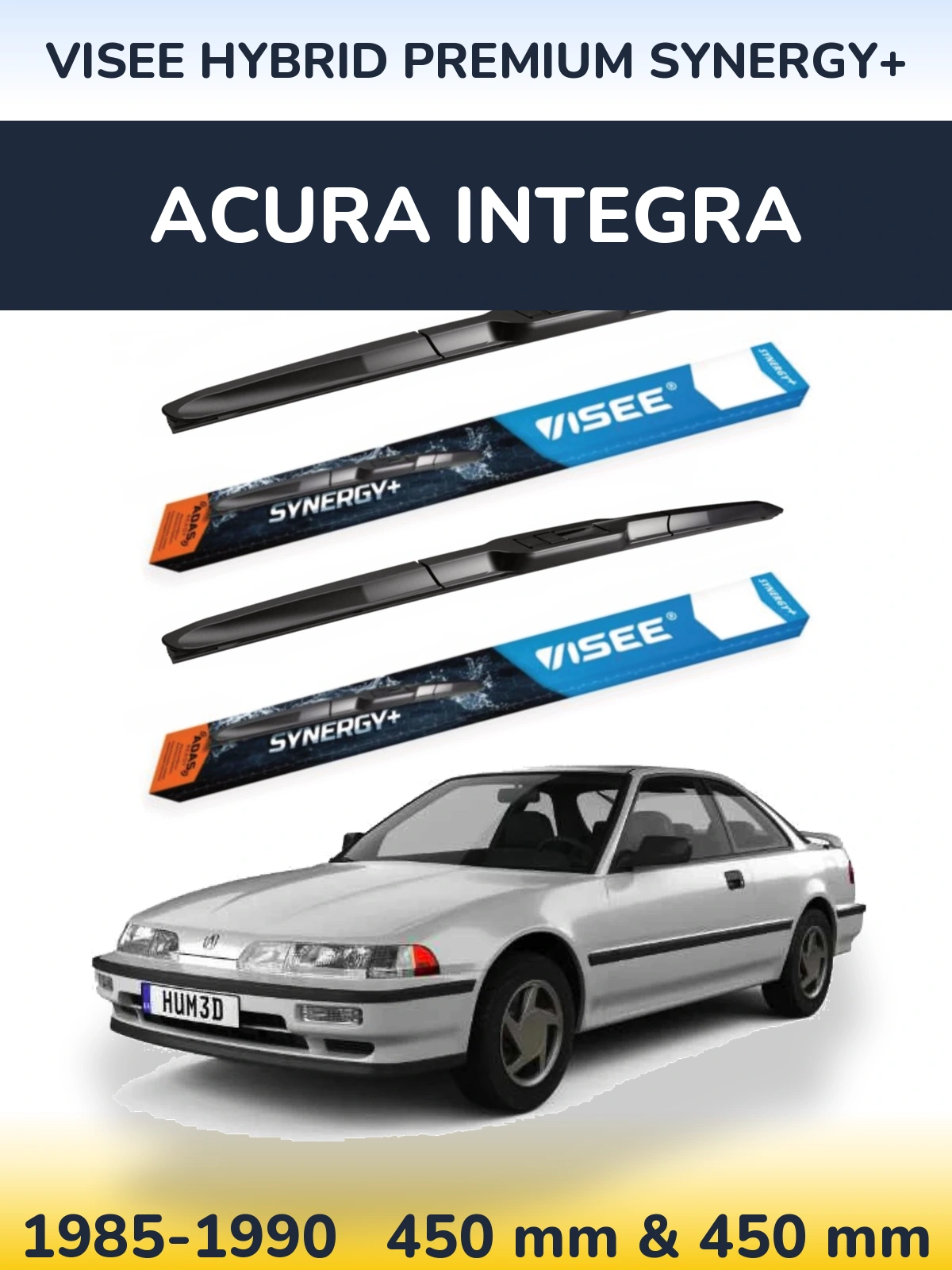 Sada předních stěračů VISEE HYBRID PREMIUM SYNERGY+ 450 a 450 mm pro Acura Integra 1985-1990
