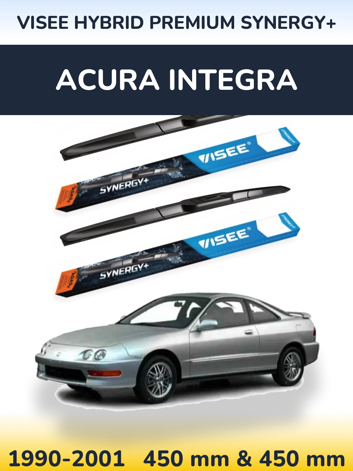 Sada předních stěračů VISEE HYBRID PREMIUM SYNERGY+ 450 a 450 mm pro Acura Integra 1990-2001