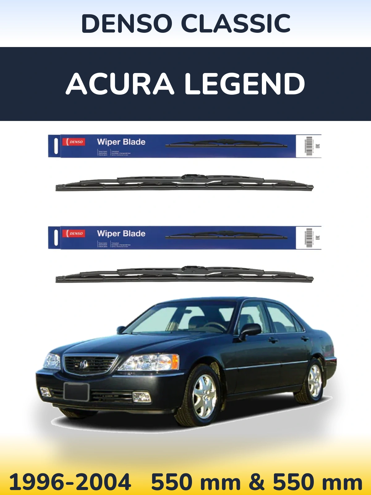 Sada předních stěračů Denso Classic 550 a 550 mm pro Acura Legend 1996-2004