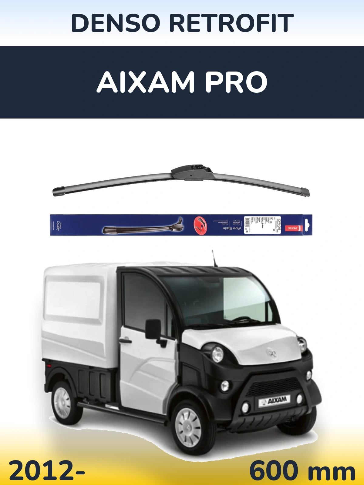 Přední stěrač Denso Retrofit 600 mm pro Aixam PRO 2012-2026