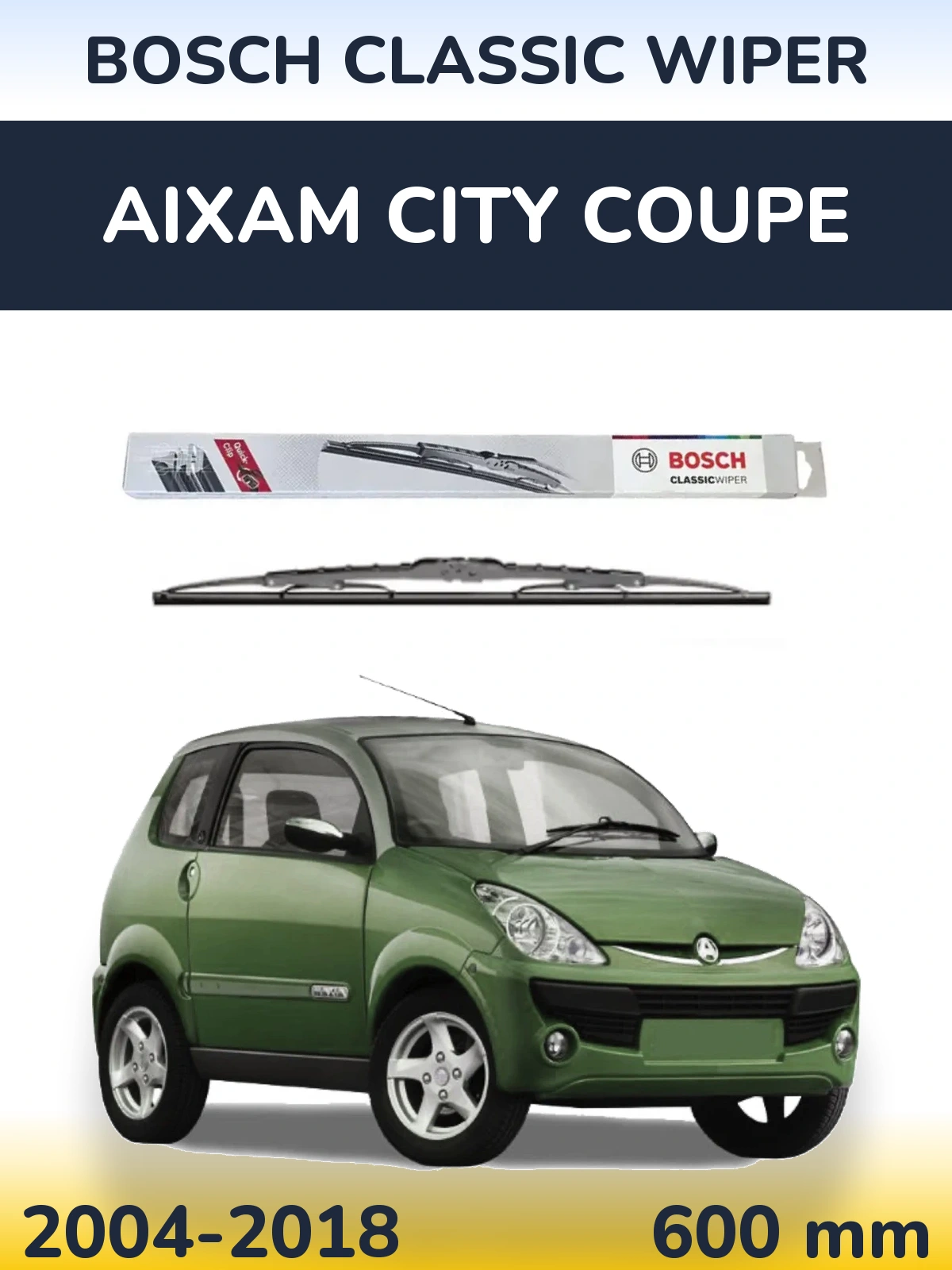 Přední stěrač BOSCH Classic Wiper 600 mm pro Aixam City Coupe 2004-2018