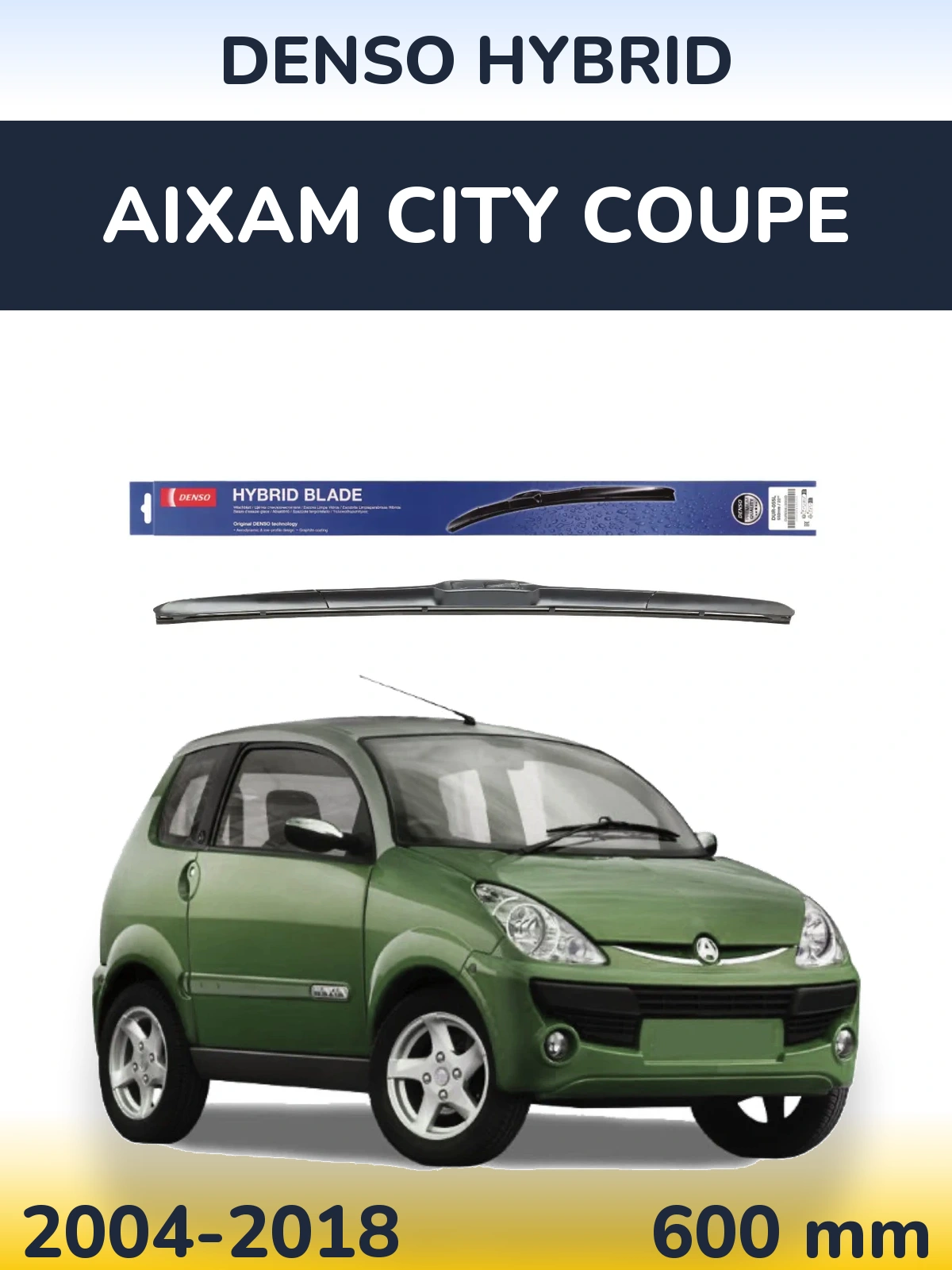 Přední stěrač Denso Hybrid 600 mm pro Aixam City Coupe 2004-2018