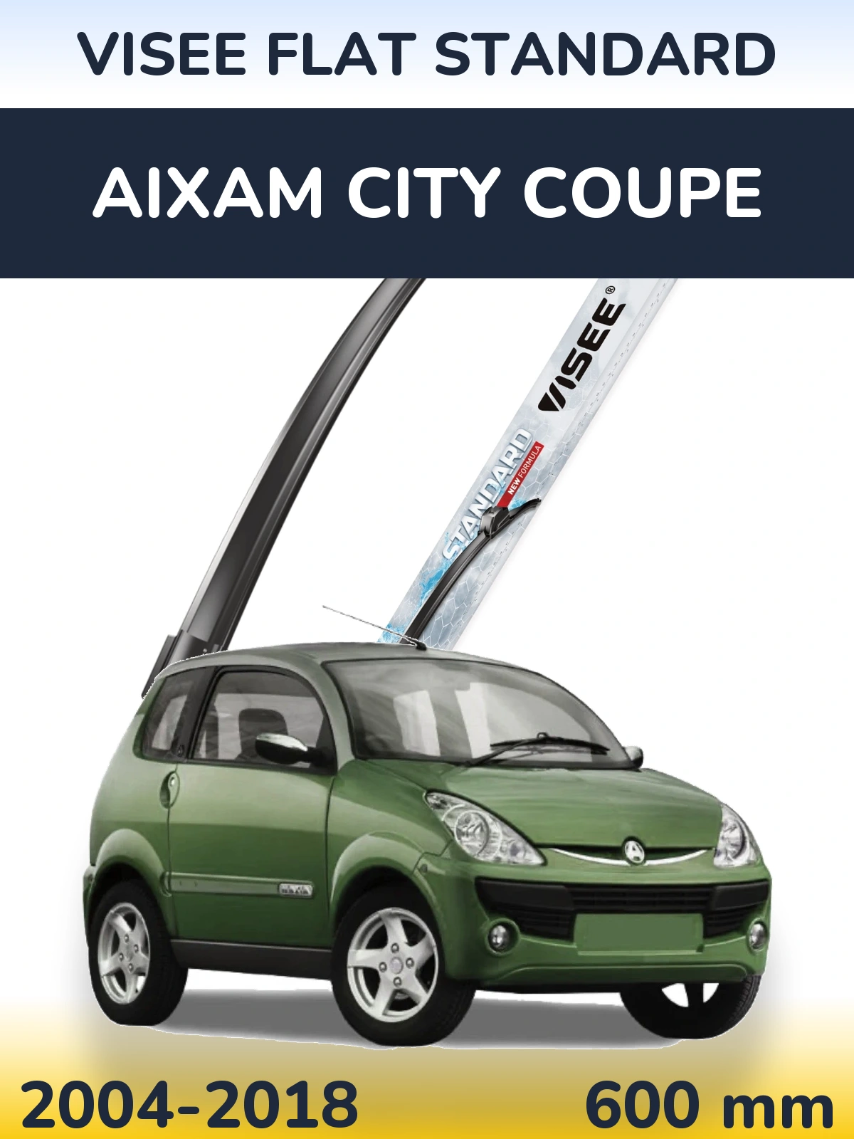 Přední stěrač VISEE FLAT STANDARD 600 mm pro Aixam City Coupe 2004-2018