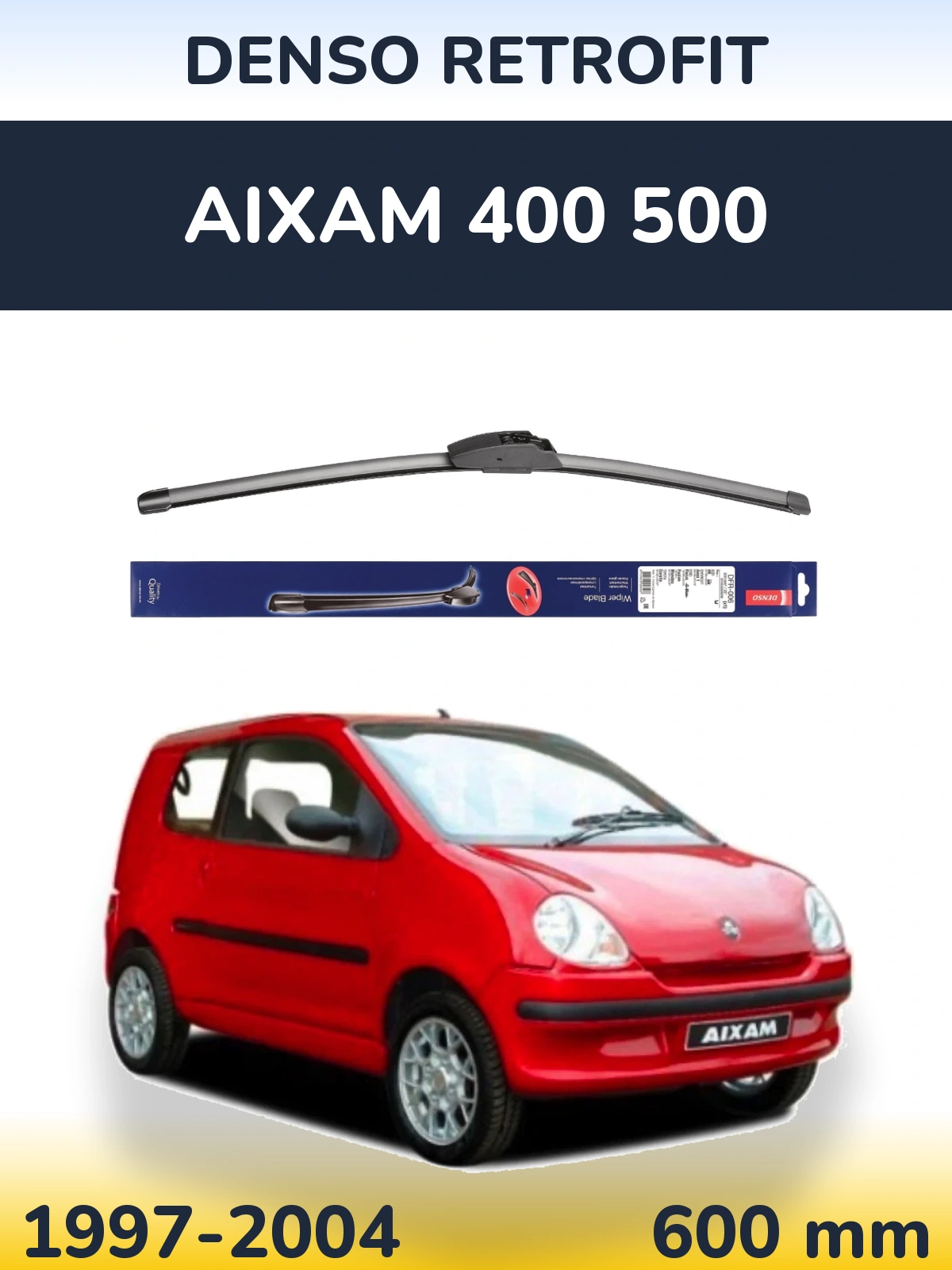 Přední stěrač Denso Retrofit 600 mm pro Aixam 400 500 1997-2004