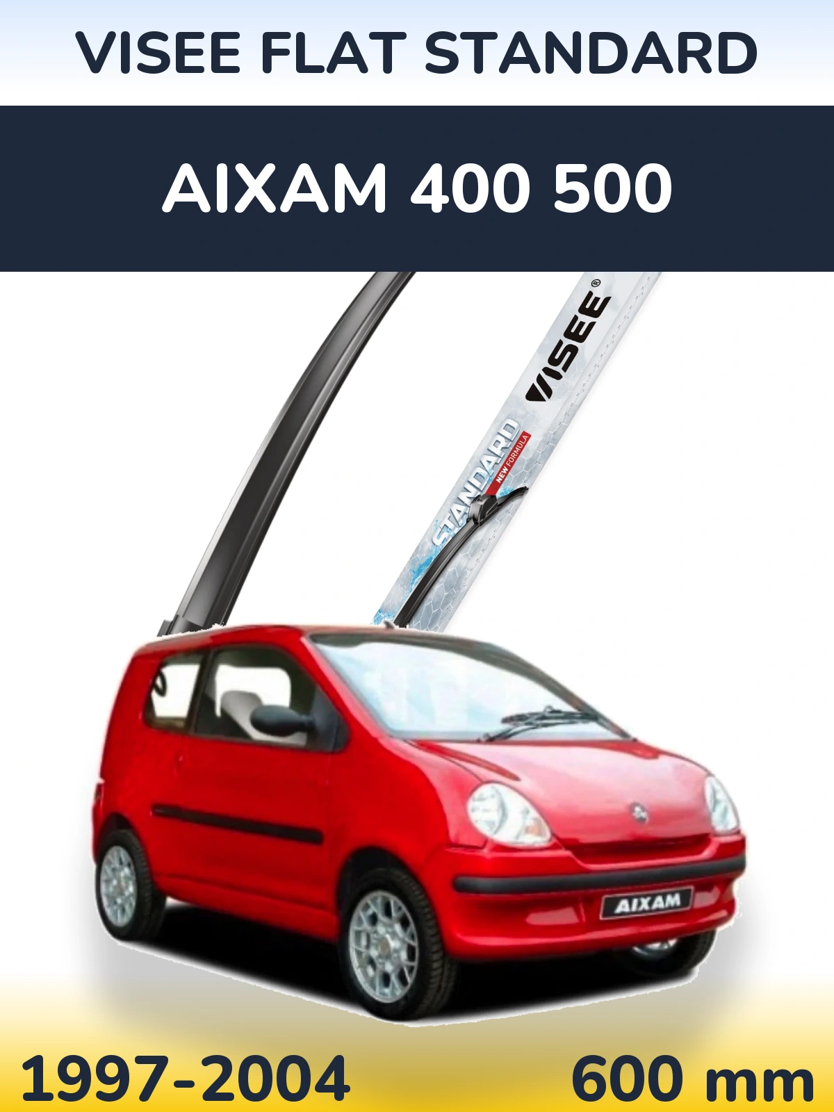 Přední stěrač VISEE FLAT STANDARD 600 mm pro Aixam 400 500 1997-2004