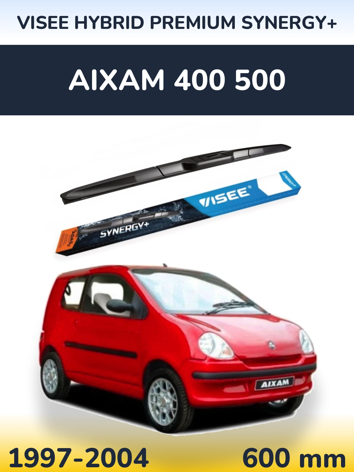 Přední stěrač VISEE HYBRID PREMIUM SYNERGY+ 600 mm pro Aixam 400 500 1997-2004