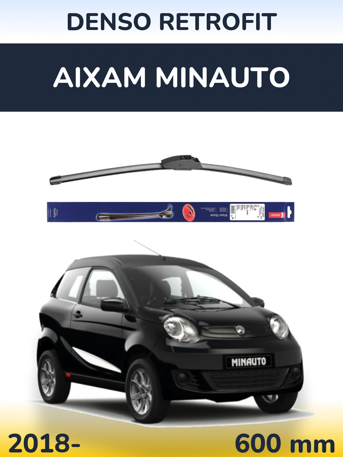 Přední stěrač Denso Retrofit 600 mm pro Aixam Minauto 2018-2026