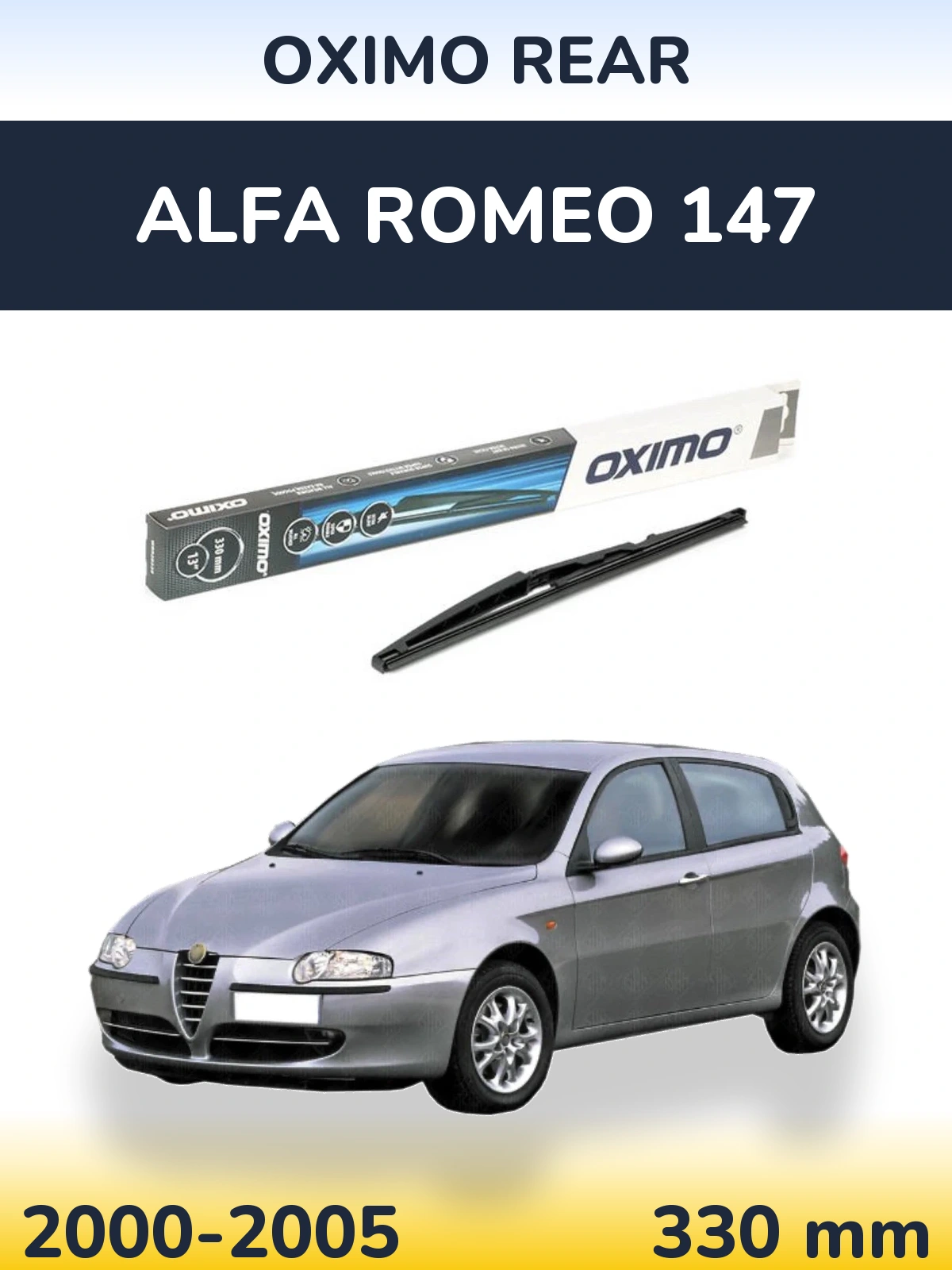 Zadní stěrač Oximo Rear 330 mm pro Alfa Romeo 147 2000-2005