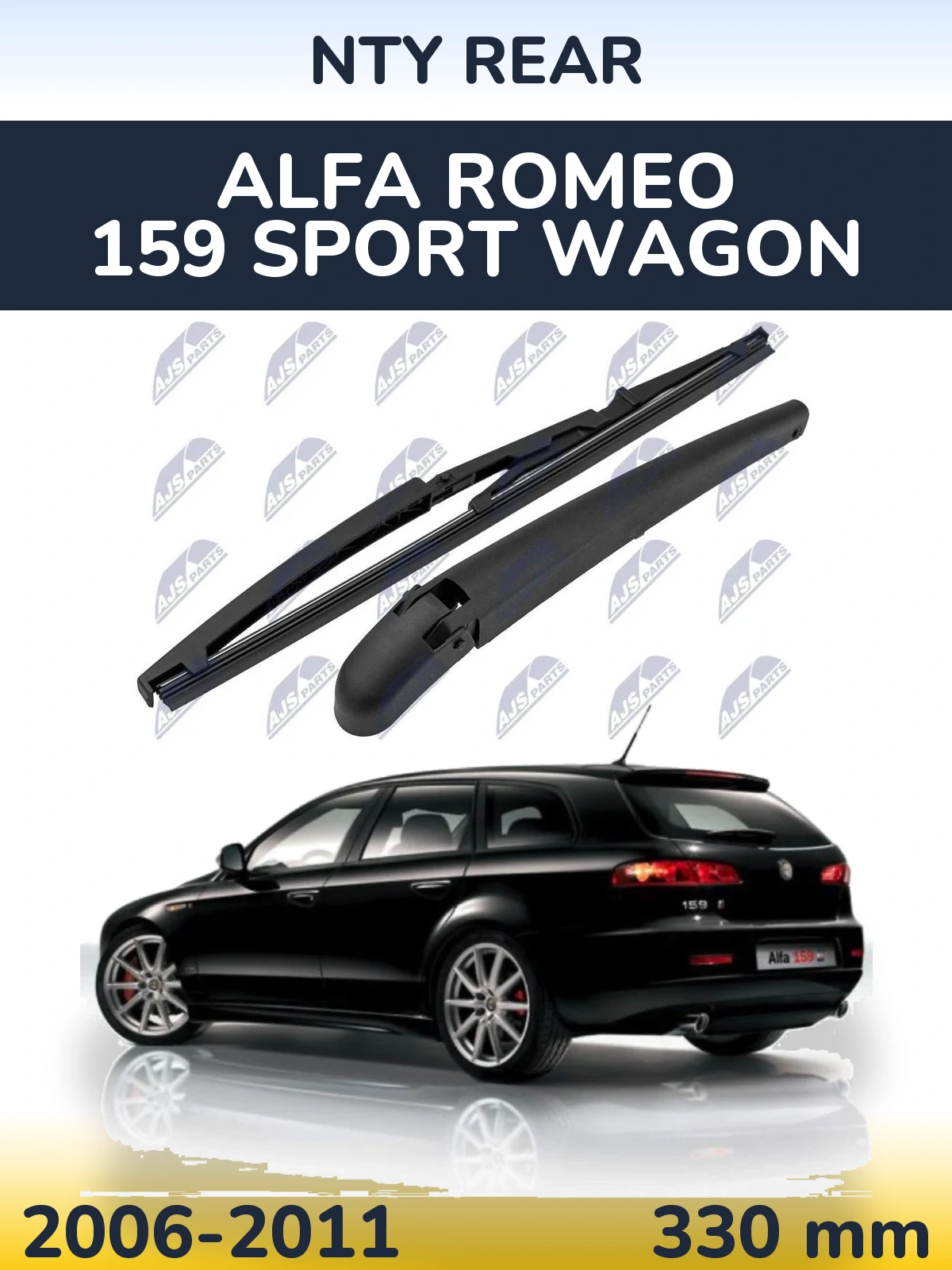 Zadní stěrač NTY Rear 330 mm pro Alfa Romeo 159 Sport Wagon 2006-2011
