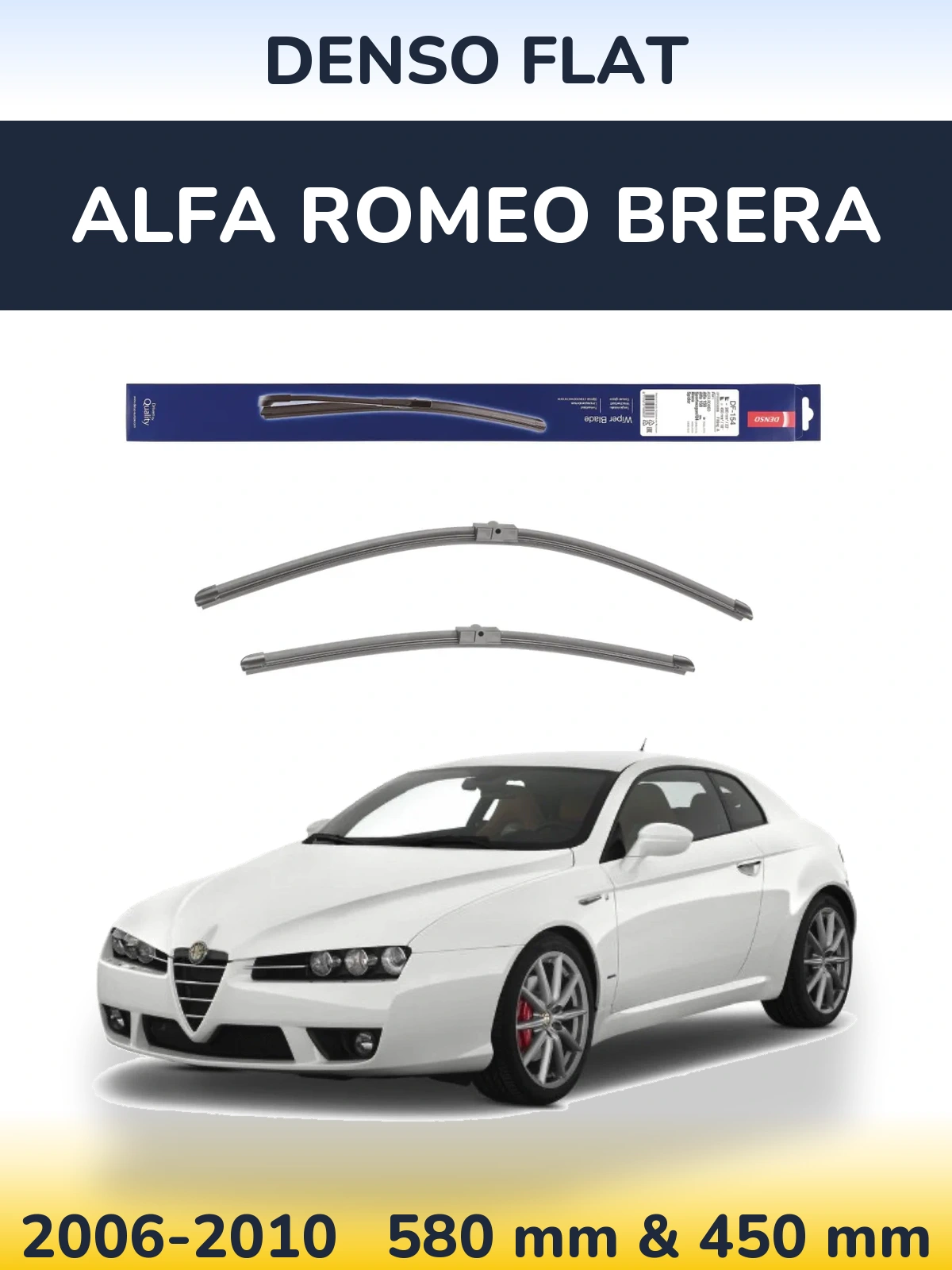 Sada předních stěračů Denso Flat 580 a 450 mm pro Alfa Romeo Brera 2006-2010