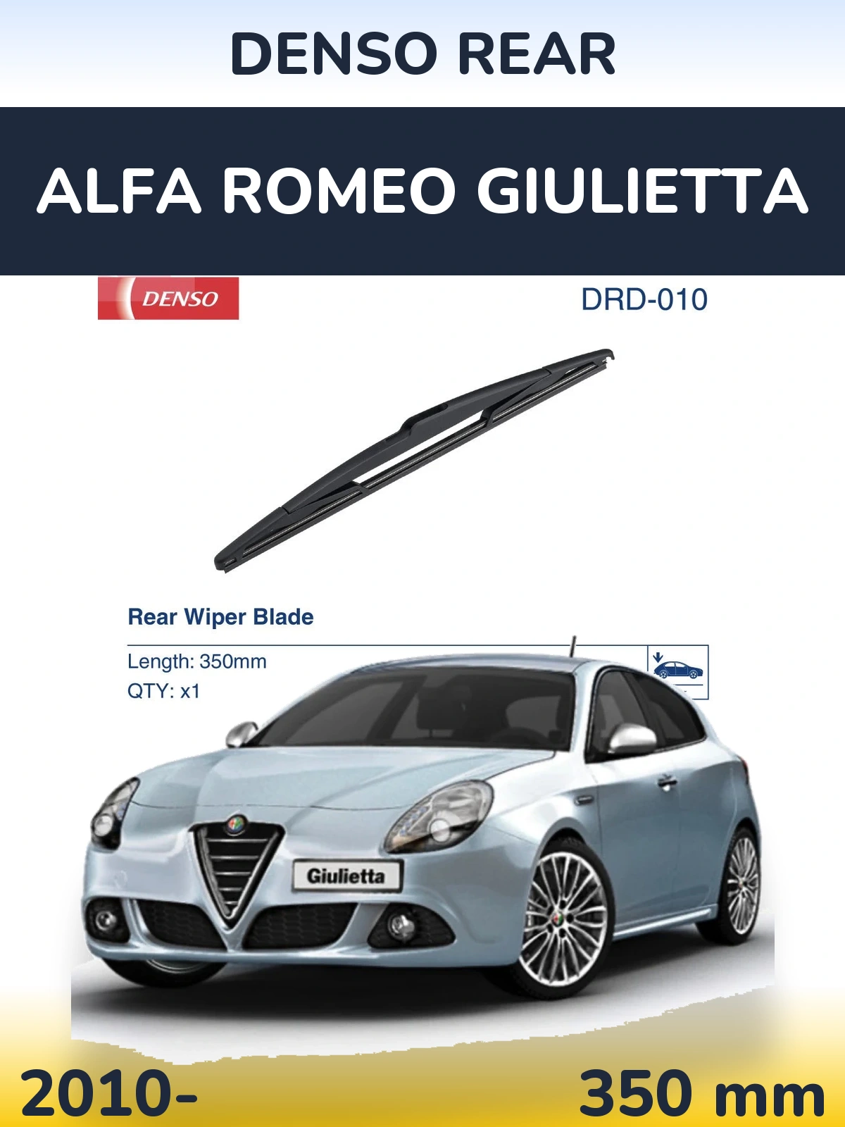 Zadní stěrač Denso Rear 350 mm pro Alfa Romeo Giulietta 2010-2026
