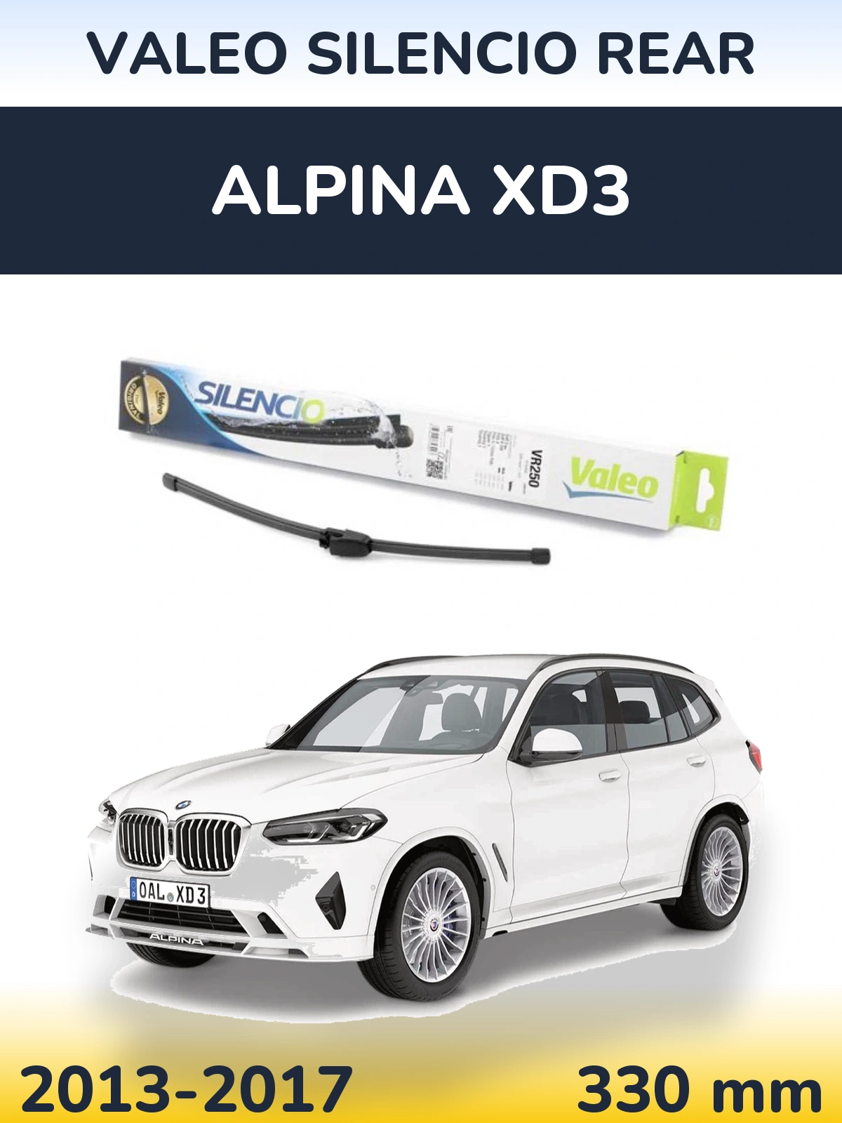 Zadní stěrač Valeo Silencio Rear 335 mm pro Alpina XD3 2013-2017