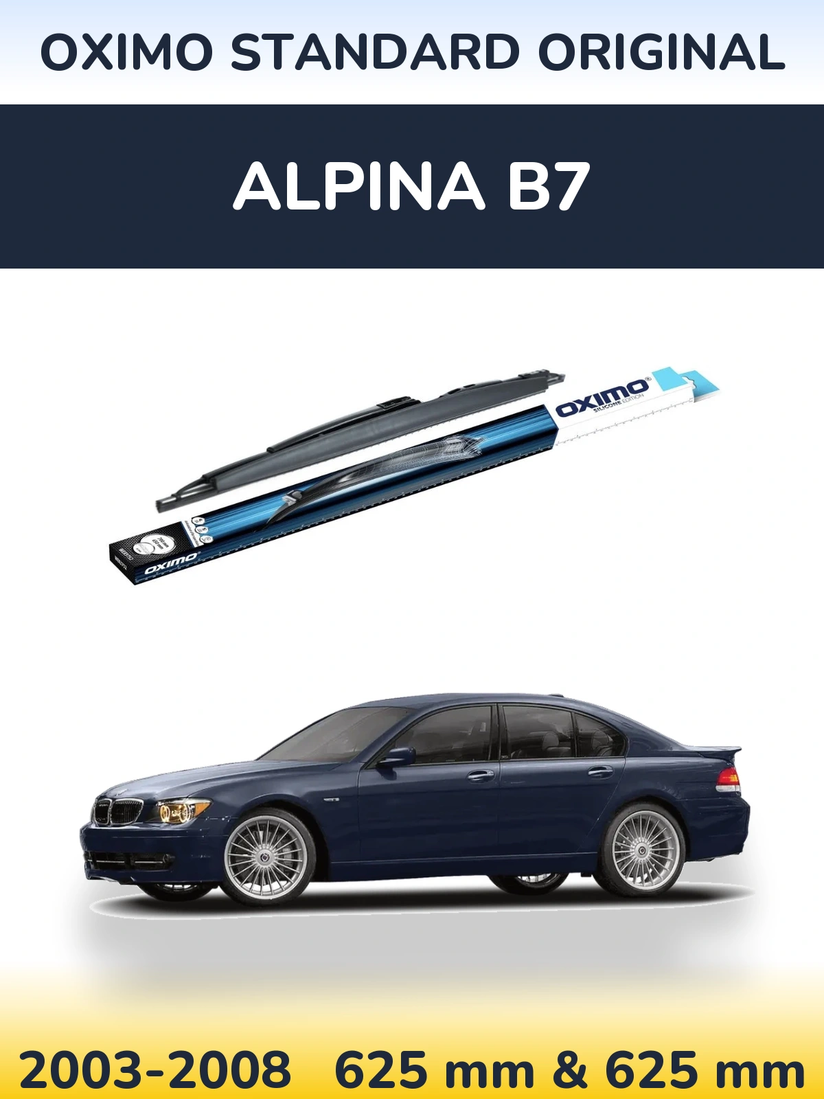Sada předních stěračů Oximo Standard Original 625 a 625 mm pro Alpina B7 2003-2008