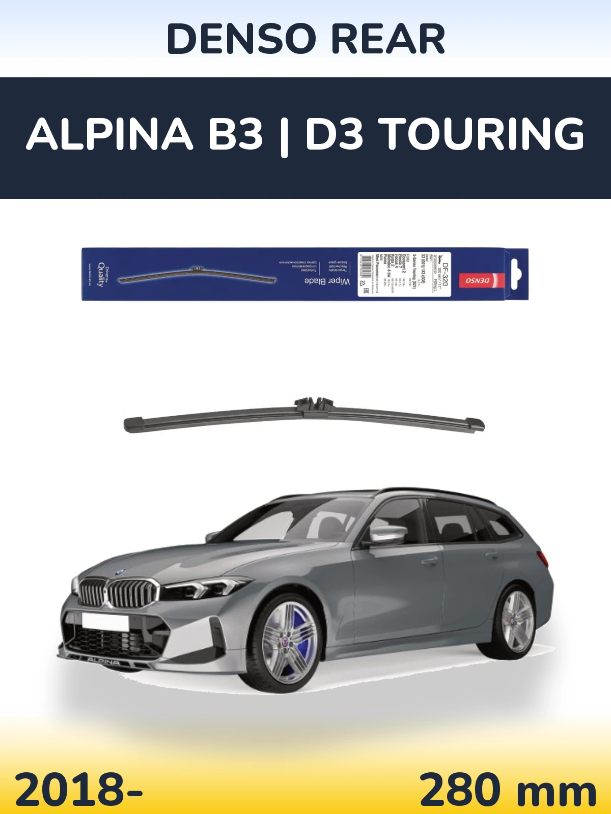 Zadní stěrač Denso Rear 280 mm pro Alpina B3 | D3 Touring 2018-2026