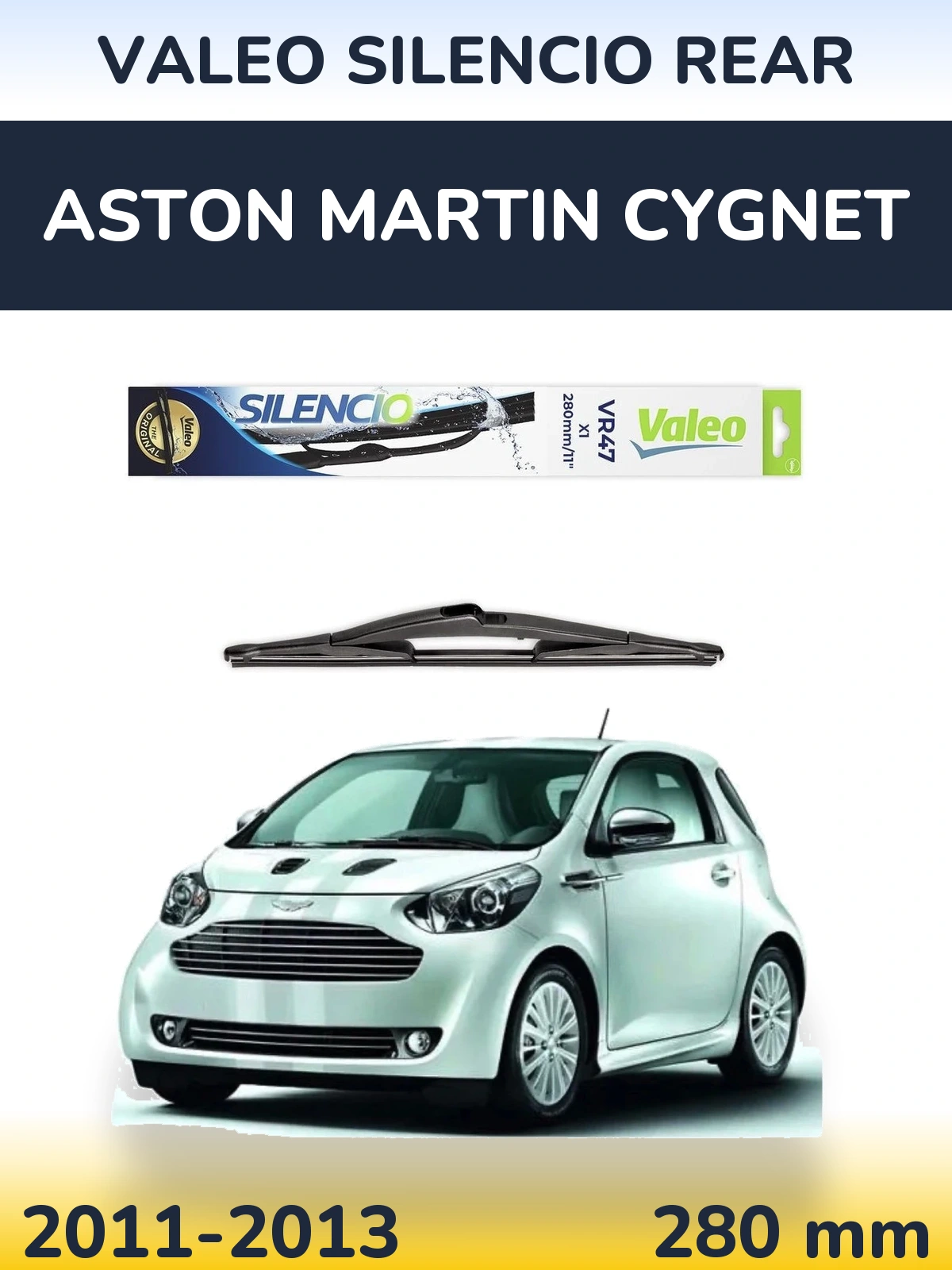 Zadní stěrač Valeo Silencio Rear 280 mm pro Aston Martin Cygnet 2011-2013