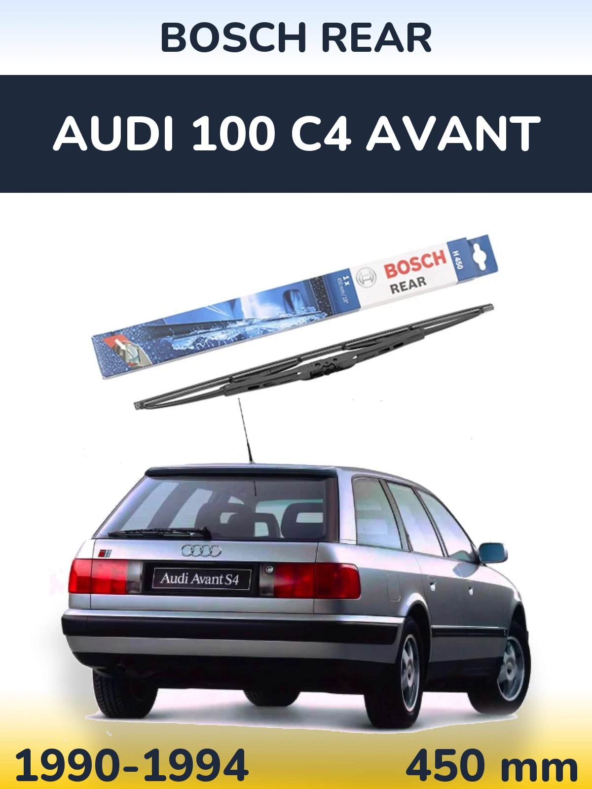 Zadní stěrač BOSCH Rear 450 mm pro Audi 100 C4 Avant 1990-1994