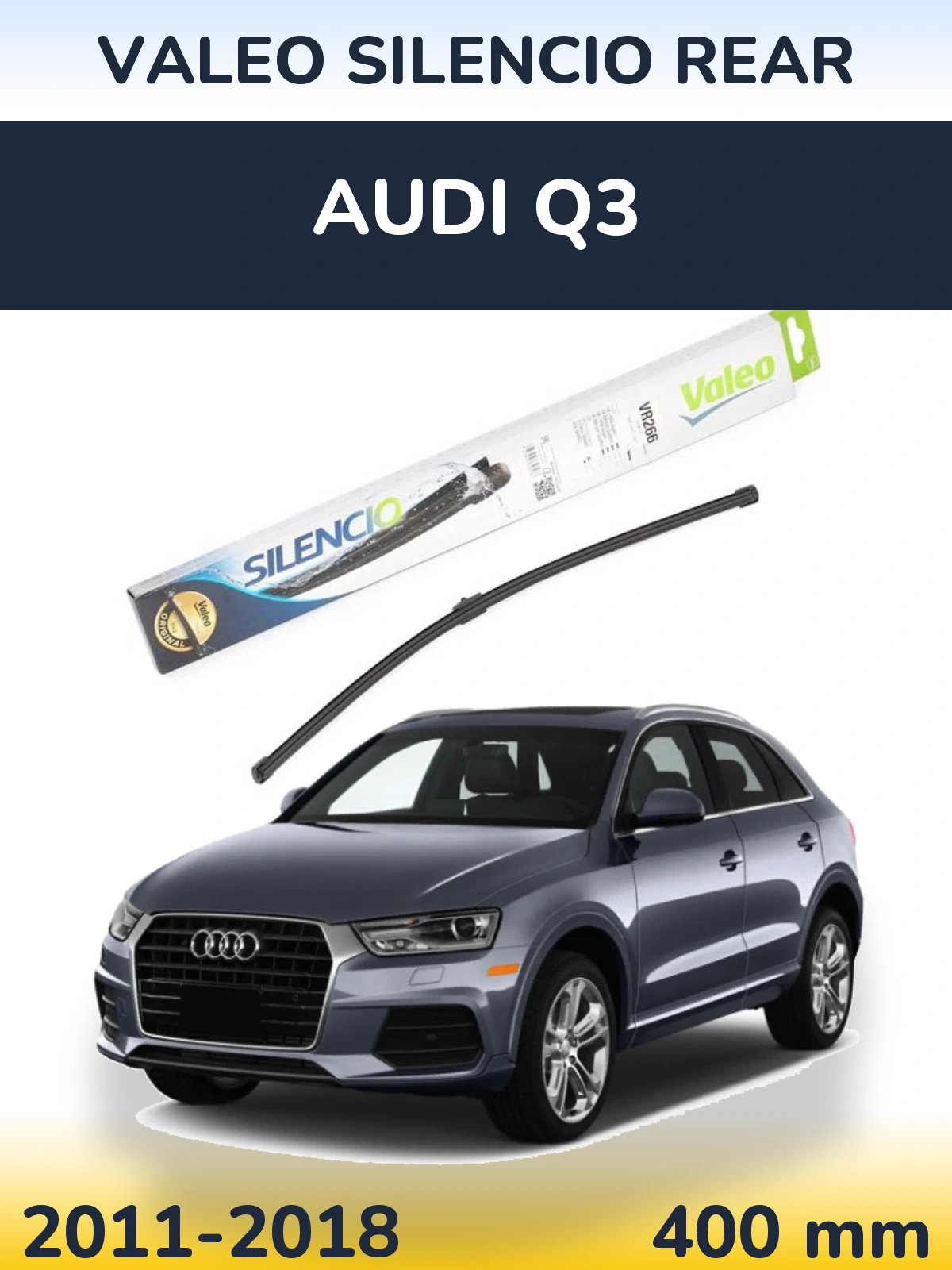 Zadní stěrač Valeo Silencio Rear 400 mm pro Audi Q3 2011-2018