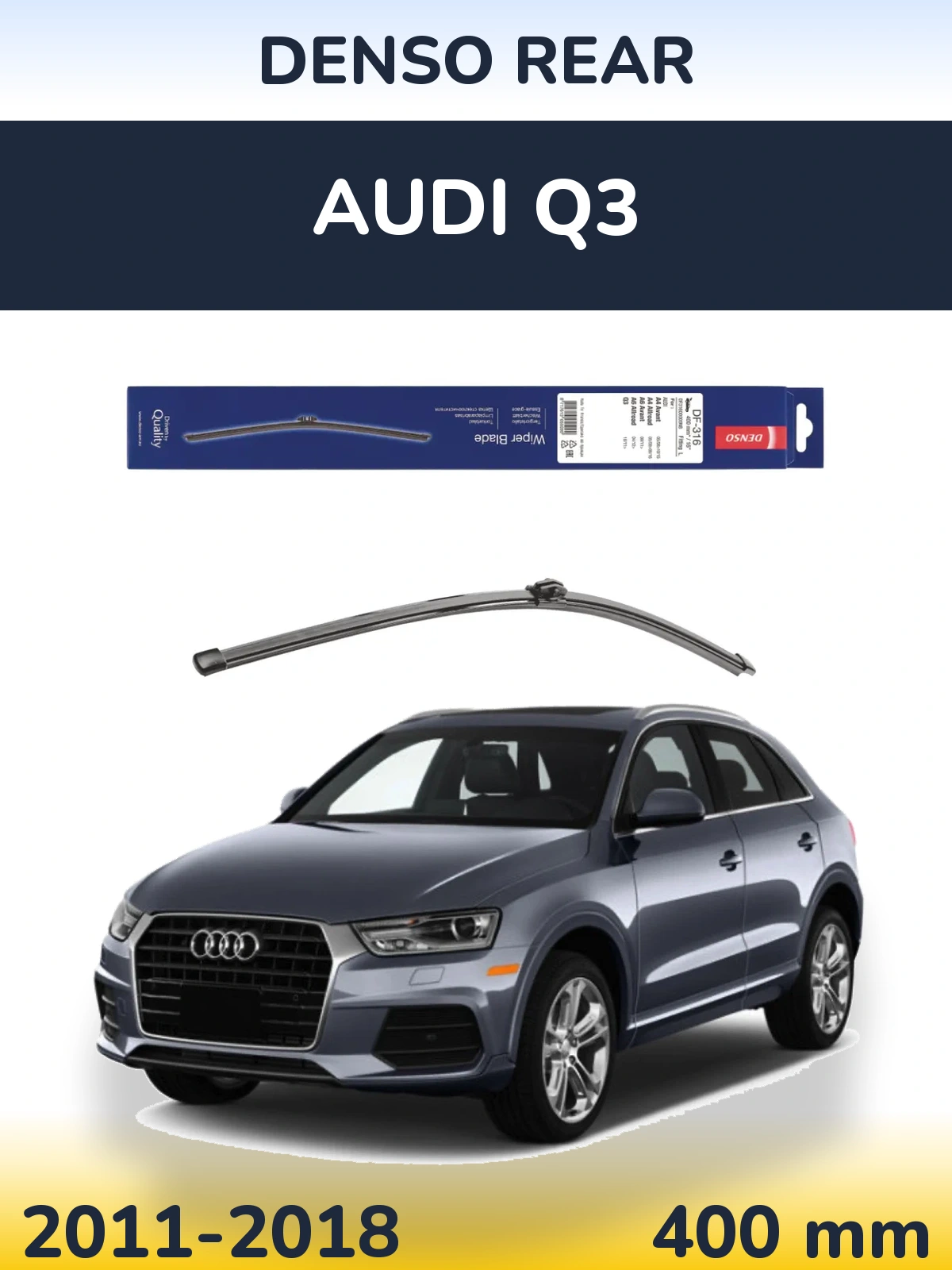 Zadní stěrač Denso Rear 400 mm pro Audi Q3 2011-2018