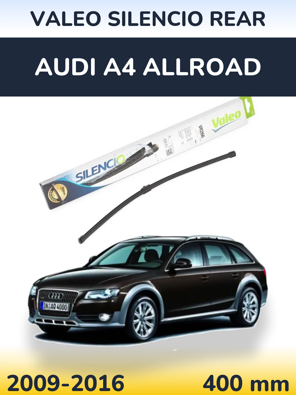 Zadní stěrač Valeo Silencio Rear 400 mm pro Audi A4 Allroad 2009-2016