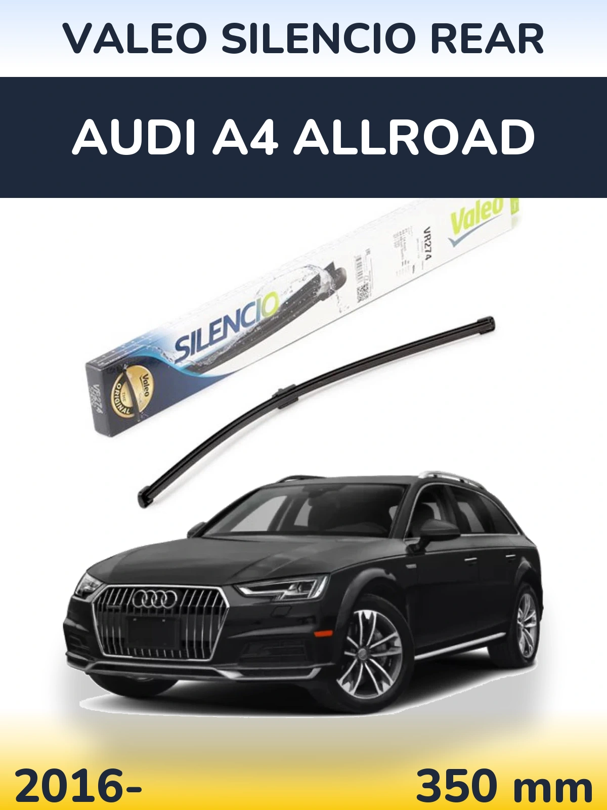 Zadní stěrač Valeo Silencio Rear 380 mm pro Audi A4 Allroad 2016-2026