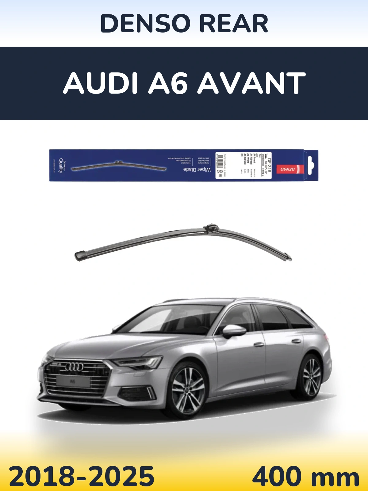 Zadní stěrač Denso Rear 400 mm pro Audi A6 Avant 2018-2025