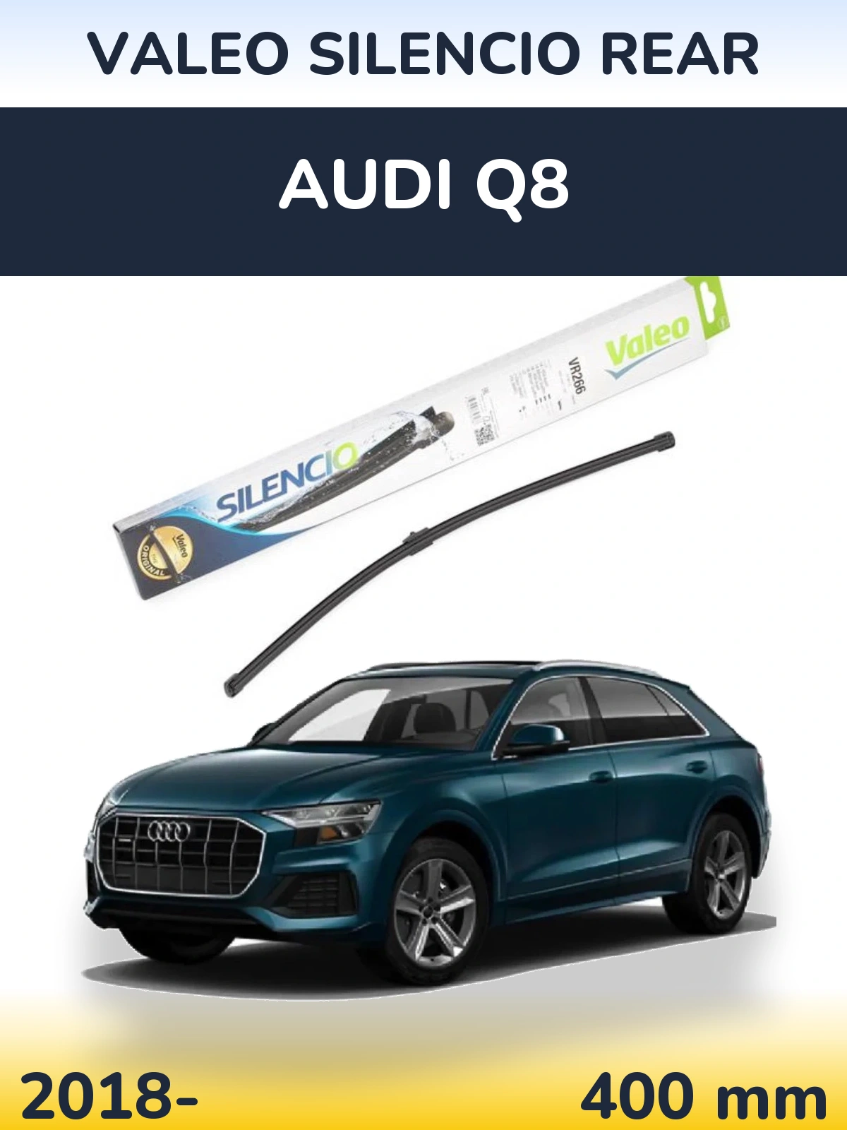 Zadní stěrač Valeo Silencio Rear 400 mm pro Audi Q8 2018-2026