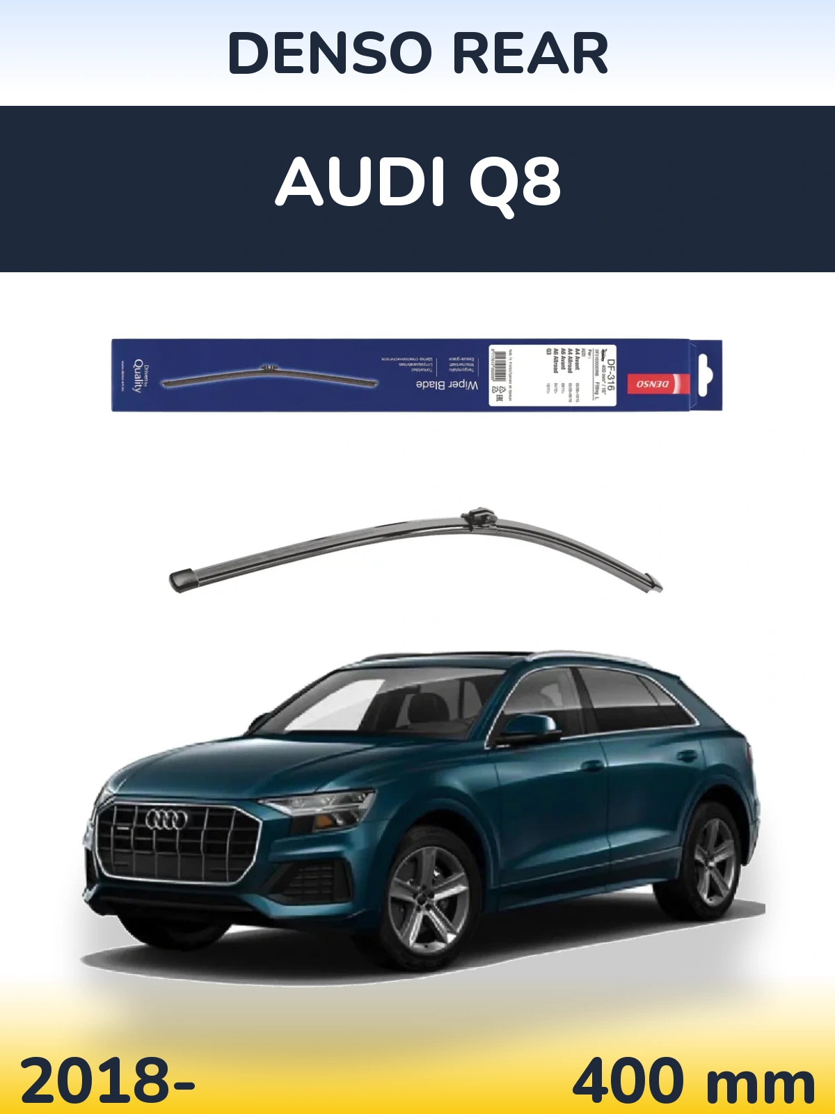 Zadní stěrač Denso Rear 400 mm pro Audi Q8 2018-2026