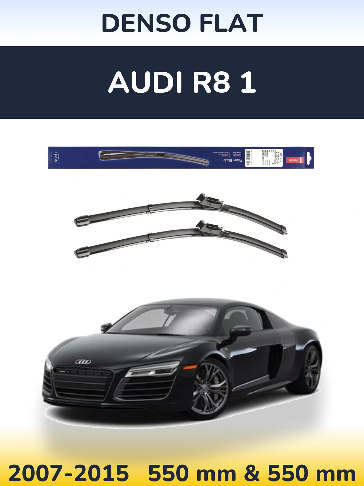 Sada předních stěračů Denso Flat 550 a 550 mm pro Audi R8 1 2007-2015