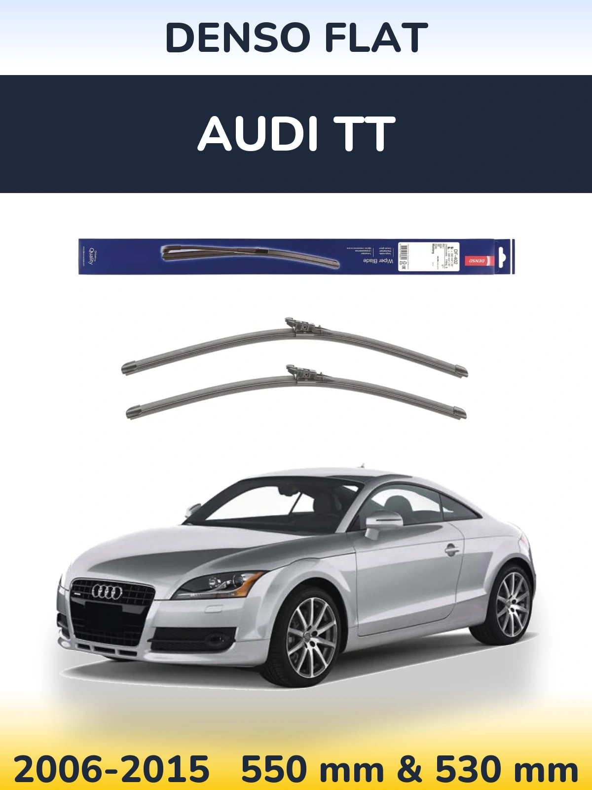 Sada předních stěračů Denso Flat 550 a 530 mm pro Audi TT 2006-2015