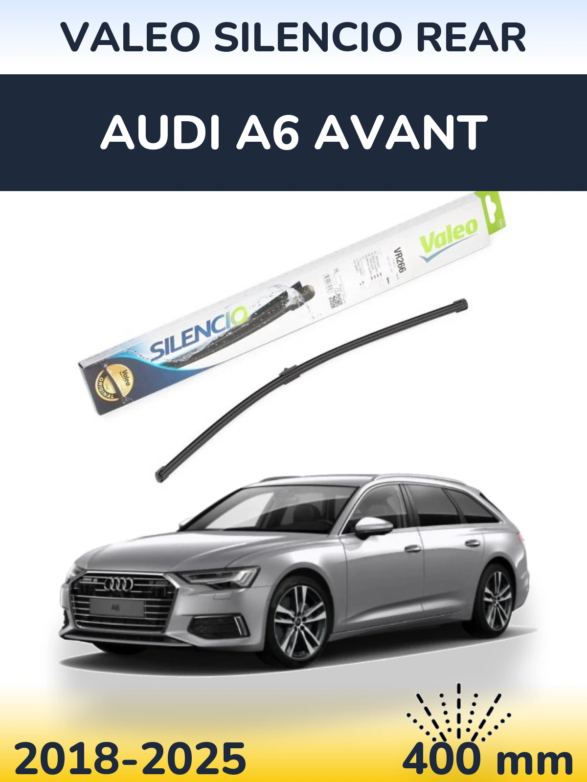 Задня щітка Valeo Silencio Rear 400 мм для Audi A6 Avant 2018-2025