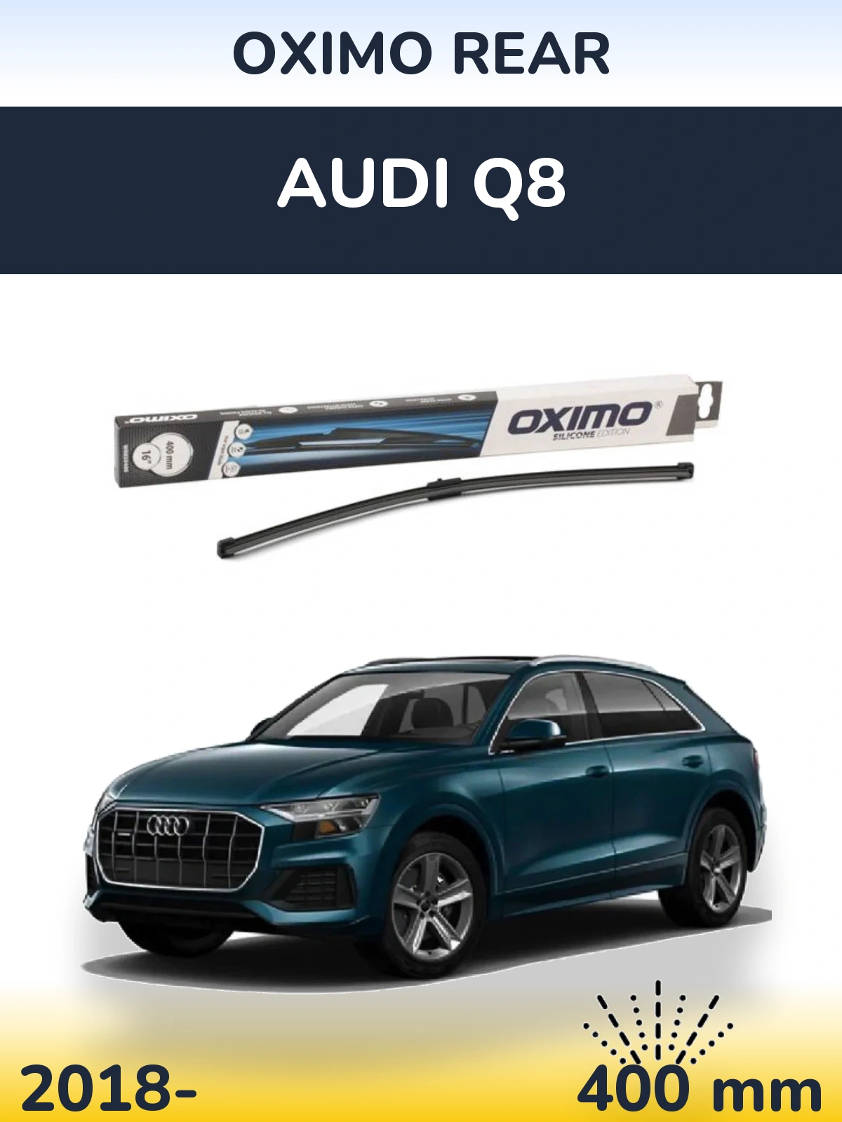 Zadní stěrač Oximo Rear 400 mm pro Audi Q8 2018-2026