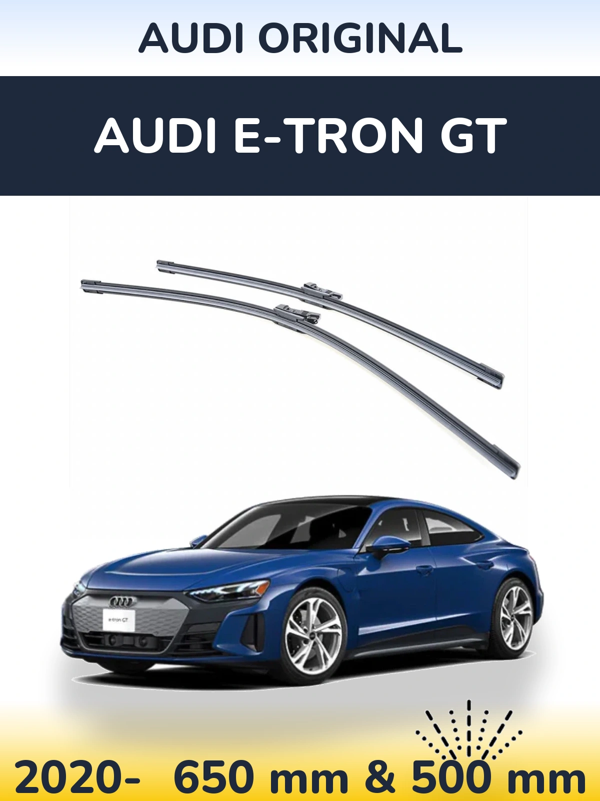 Sada předních stěračů Audi OEM Audi Original 650 a 500 mm pro Audi e-tron GT 2020-2026
