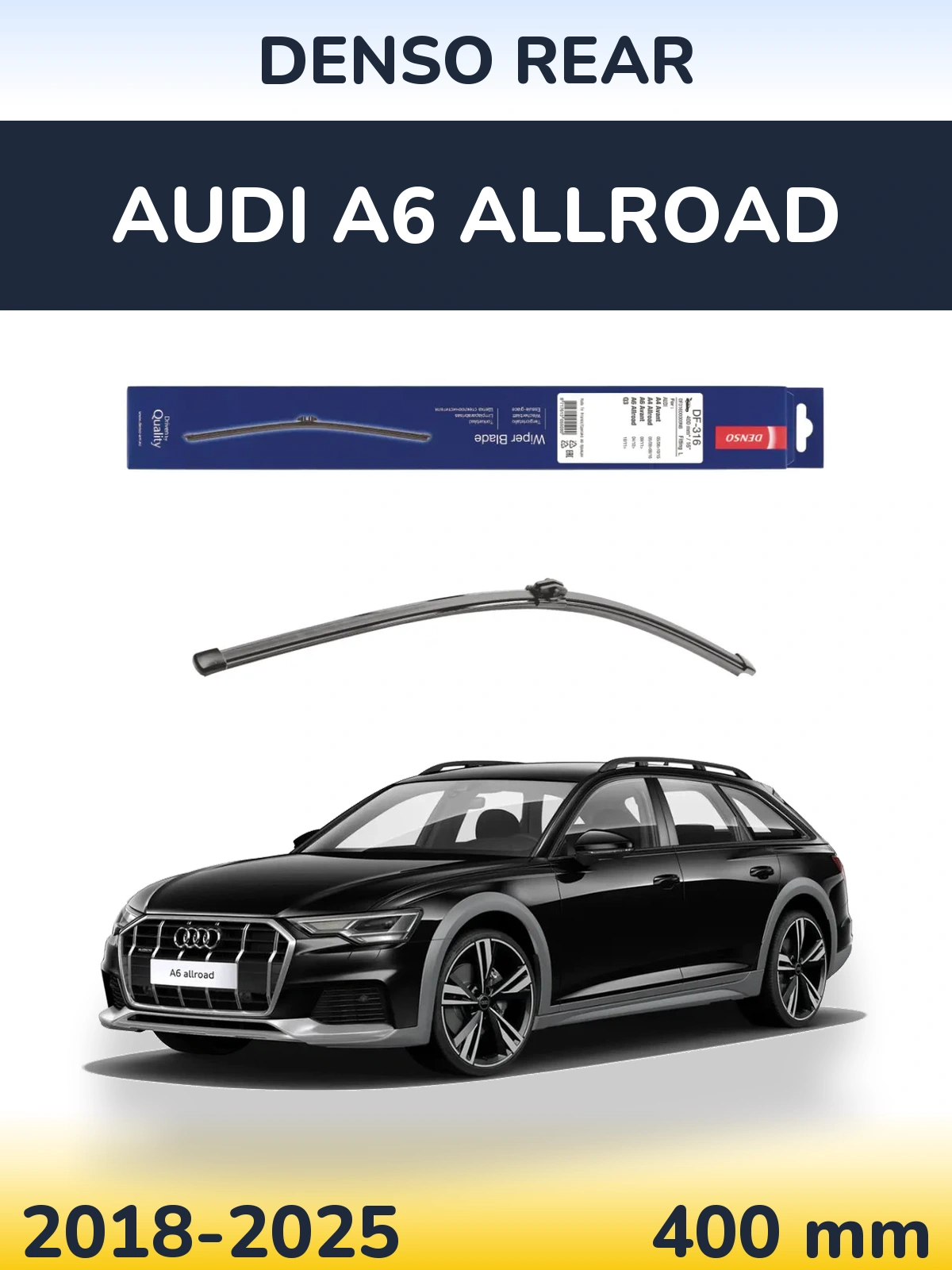 Zadní stěrač Denso Rear 400 mm pro Audi A6 Allroad 2018-2025