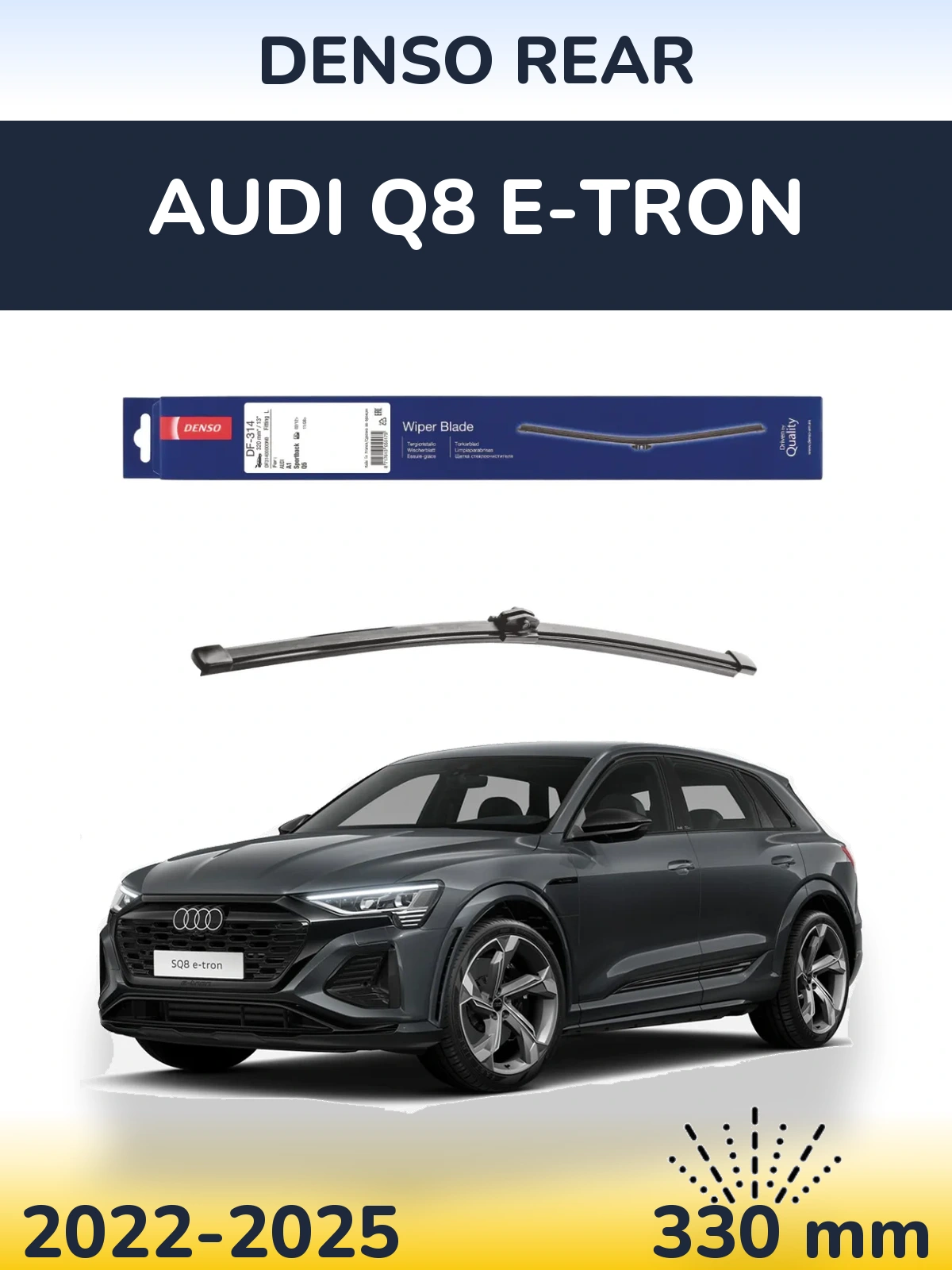 Zadní stěrač Denso Rear 320 mm pro Audi Q8 e-tron 2022-2025