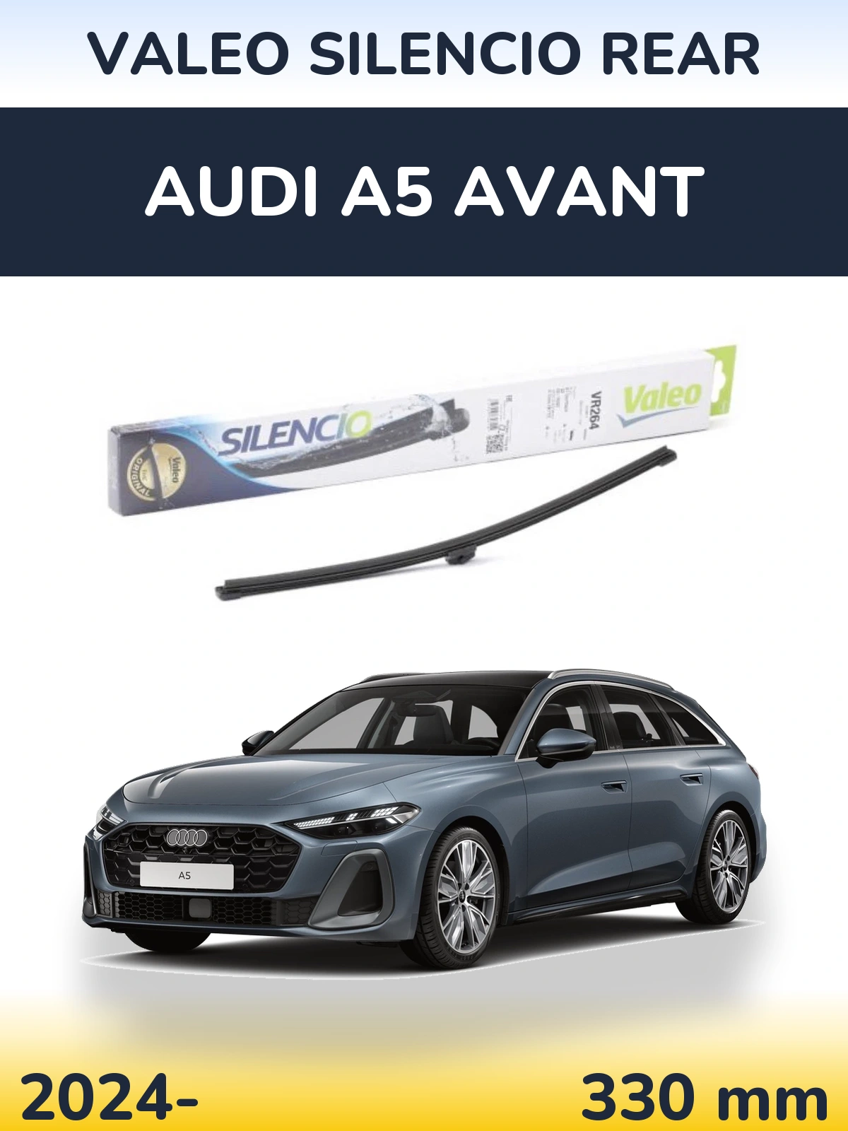 Zadní stěrač Valeo Silencio Rear 320 mm pro Audi A5 Avant 2024-2026