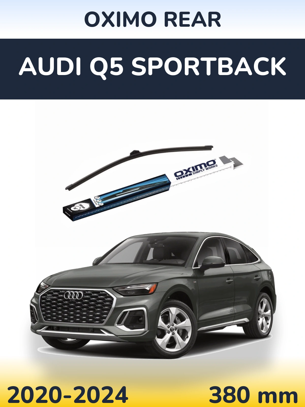 Zadní stěrač Oximo Rear 380 mm pro Audi Q5 Sportback 2020-2024