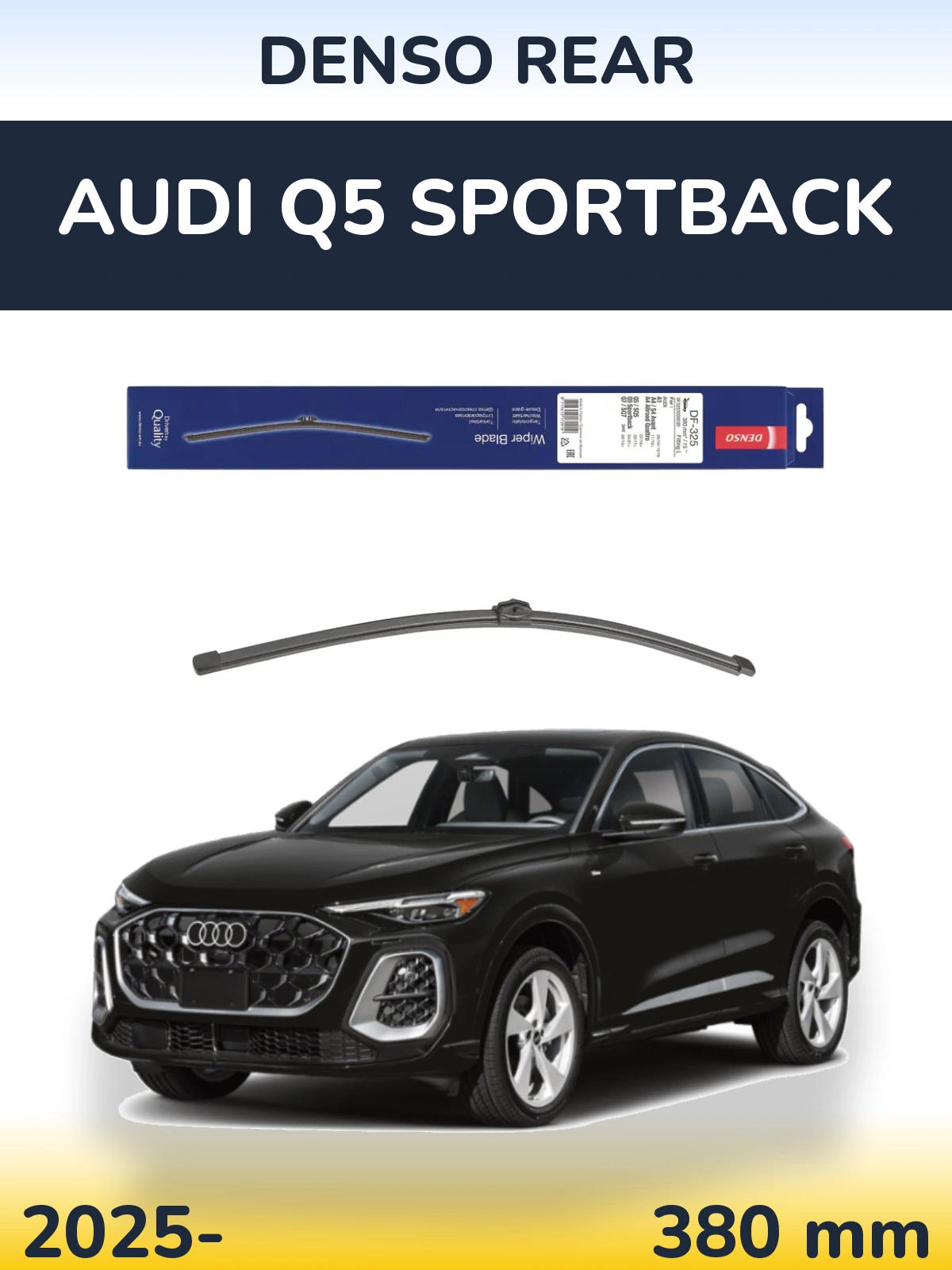 Zadní stěrač Denso Rear 380 mm pro Audi Q5 Sportback 2025-2026