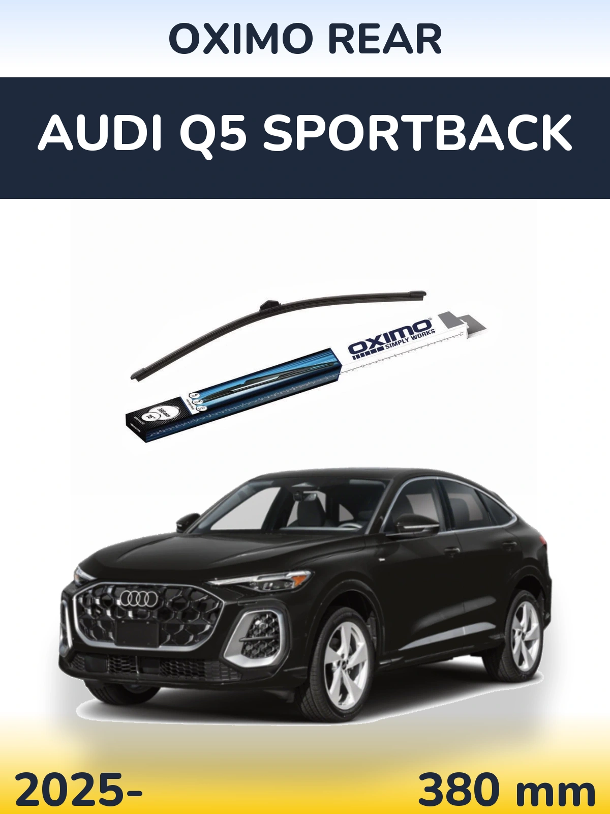 Zadní stěrač Oximo Rear 380 mm pro Audi Q5 Sportback 2025-2026