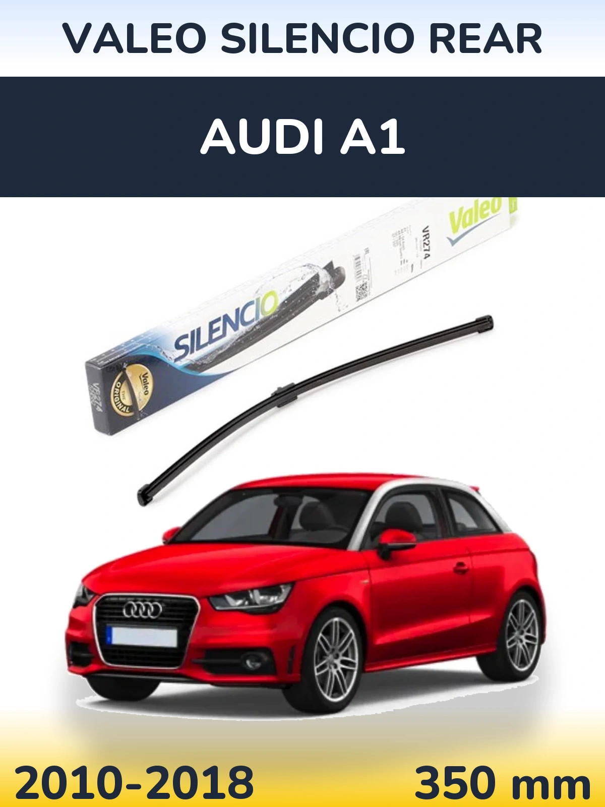 Zadní stěrač Valeo Silencio Rear 380 mm pro Audi A1 2010-2018