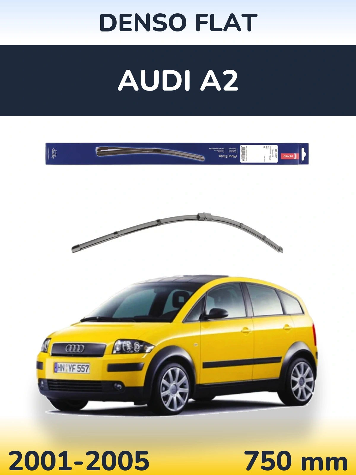 Přední stěrač Denso Flat 750 mm pro Audi A2 2001-2005