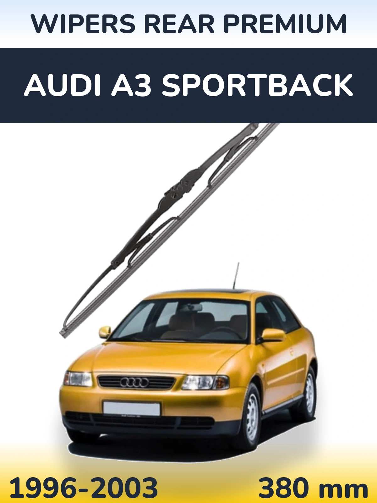 Zadní stěrač WIPERS REAR PREMIUM 380 mm pro Audi A3 Sportback 1996-2003