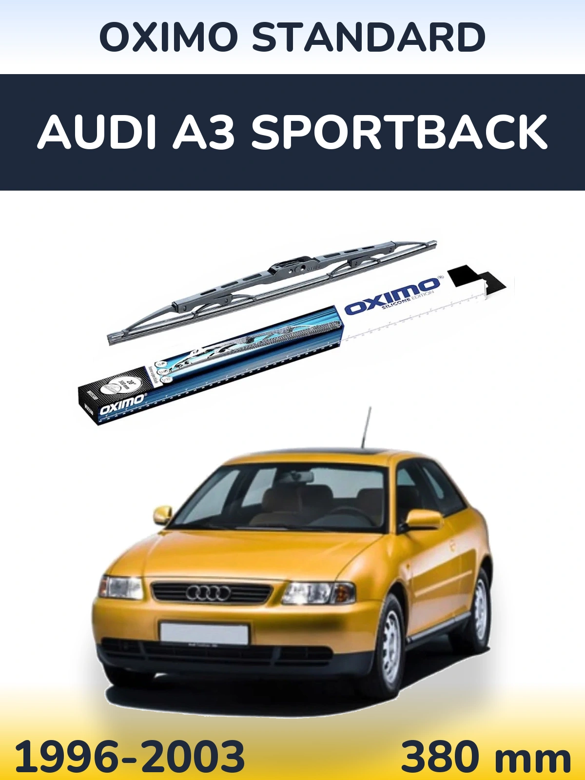 Zadní stěrač Oximo Standard 375 mm pro Audi A3 Sportback 1996-2003