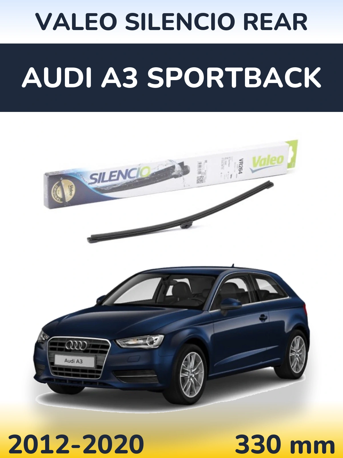 Zadní stěrač Valeo Silencio Rear 320 mm pro Audi A3 Sportback 2012-2020