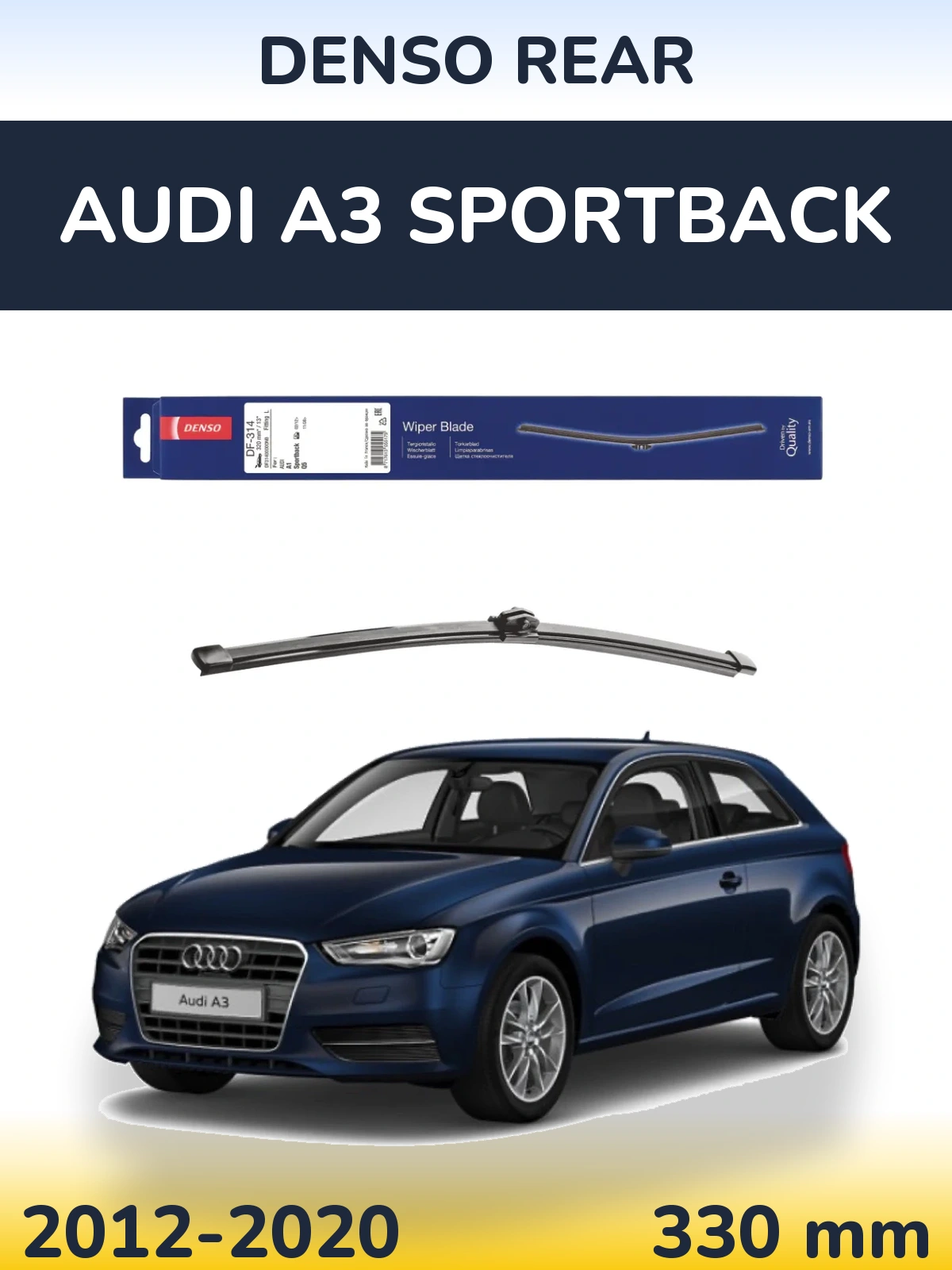 Zadní stěrač Denso Rear 320 mm pro Audi A3 Sportback 2012-2020