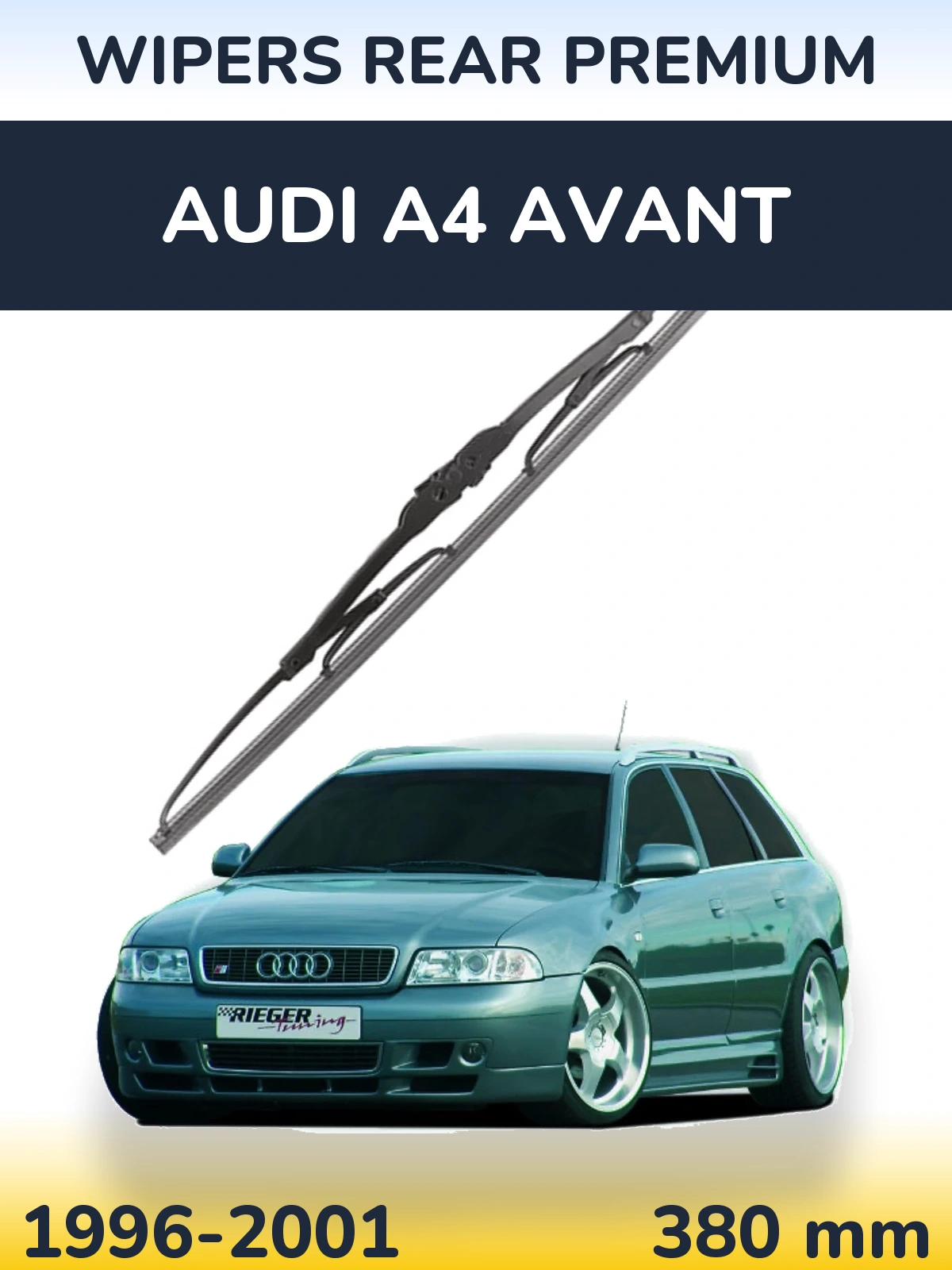 Zadní stěrač WIPERS REAR PREMIUM 380 mm pro Audi A4 Avant 1996-2001
