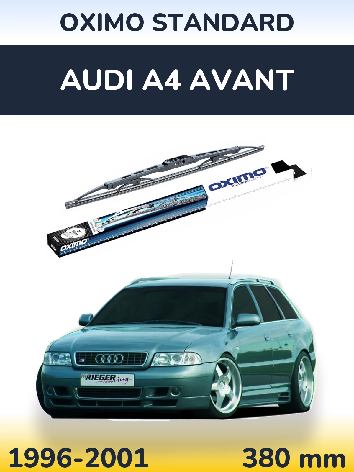 Zadní stěrač Oximo Standard 375 mm pro Audi A4 Avant 1996-2001
