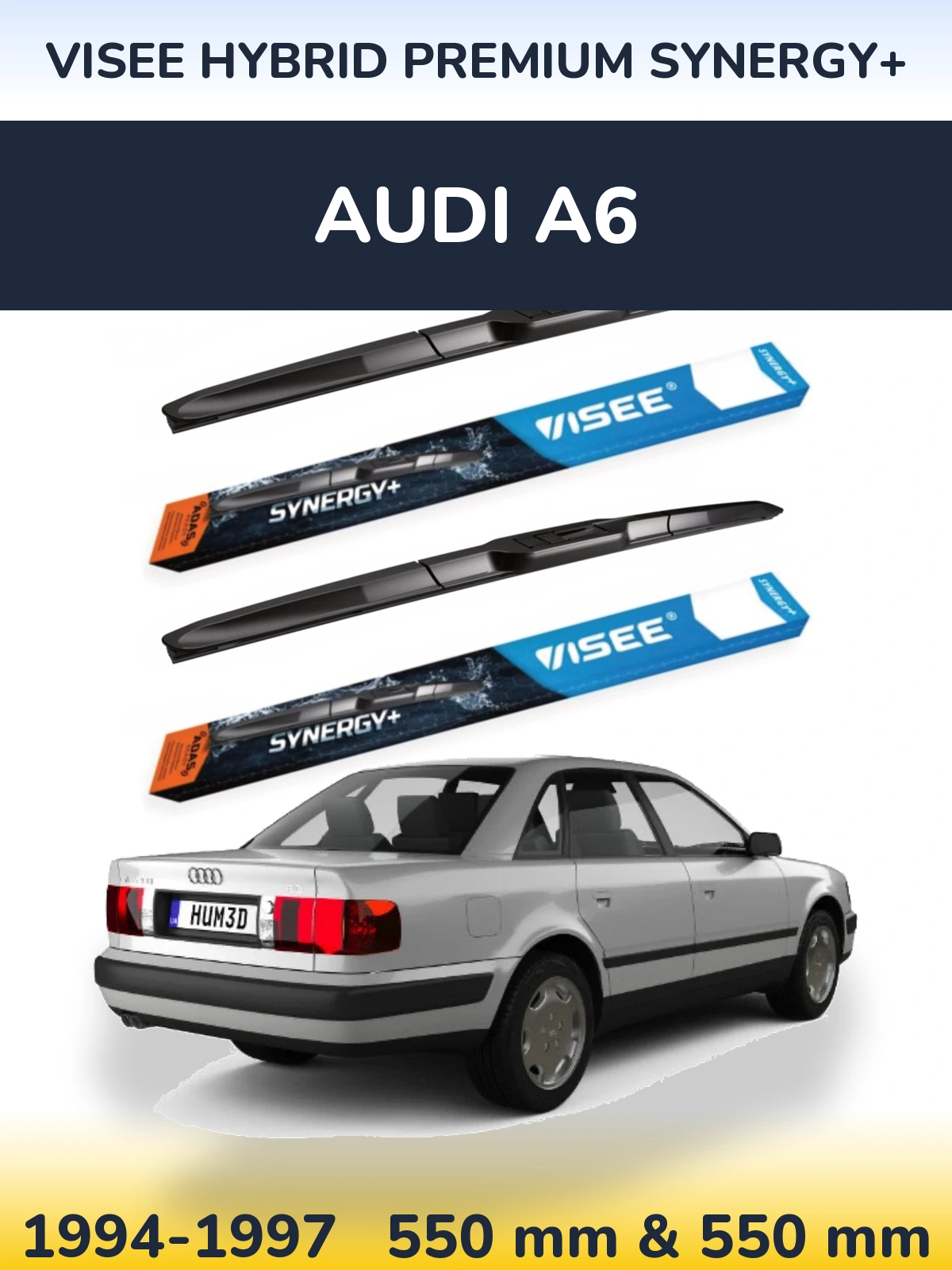 Sada předních stěračů VISEE HYBRID PREMIUM SYNERGY+ 550 a 550 mm pro Audi A6 1994-1997
