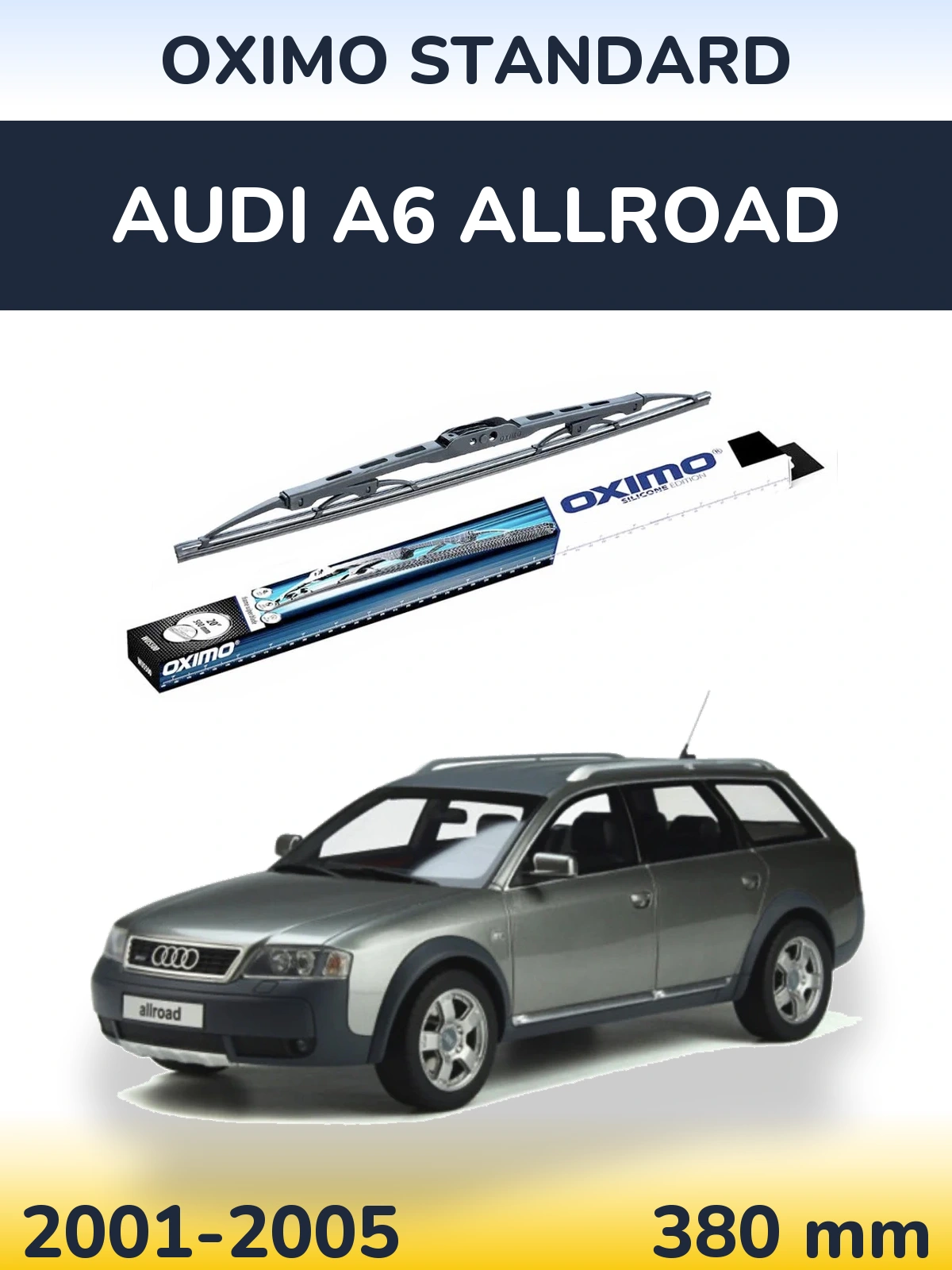 Zadní stěrač Oximo Standard 375 mm pro Audi A6 Allroad 2001-2005